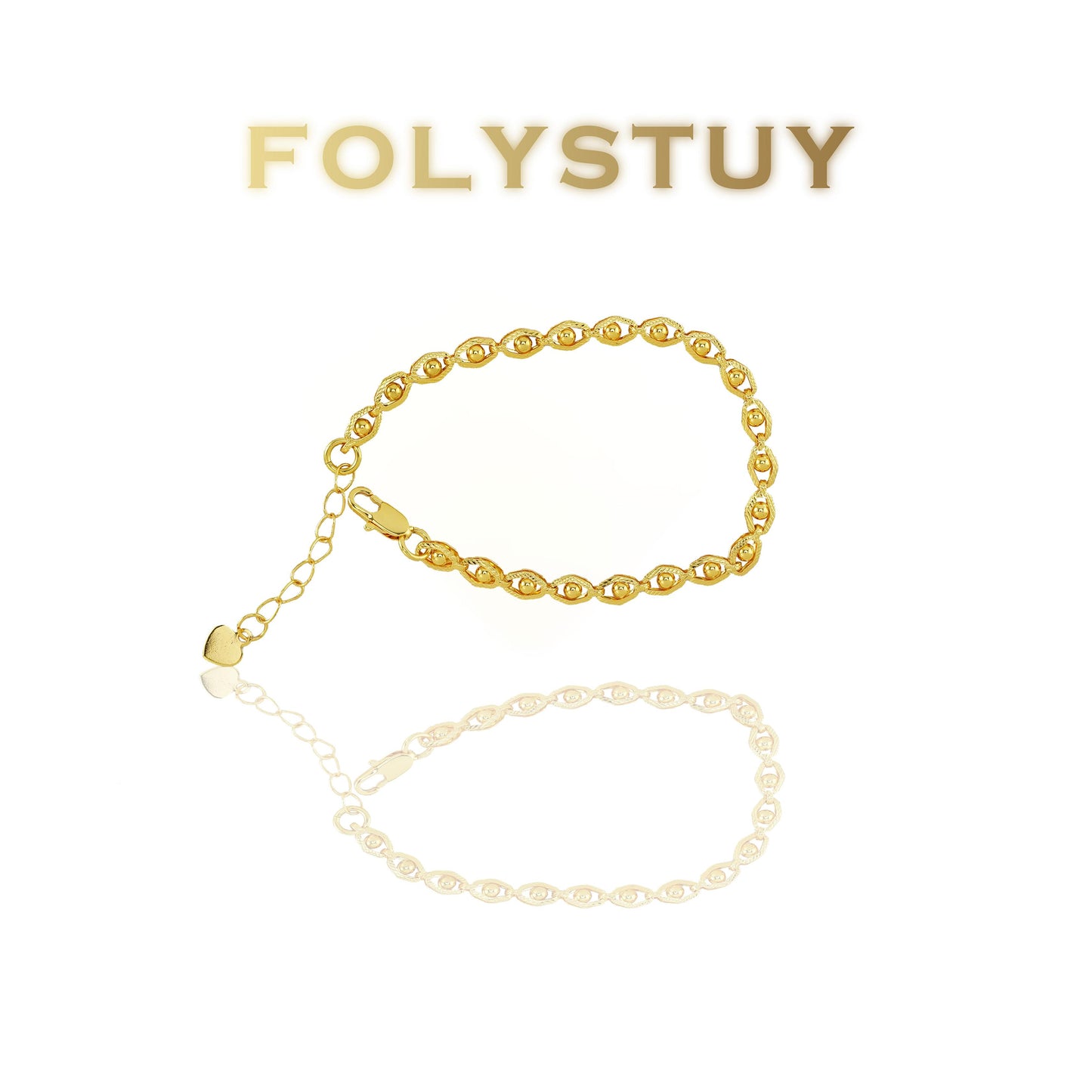 【FOLYSTUY(W174)】24k gold filled Devil's Eye Bracelets