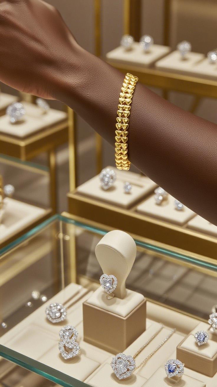 【FOLYSTUY (YNW08)】24k gold filled Heart Bracelet Fashion Bracelet