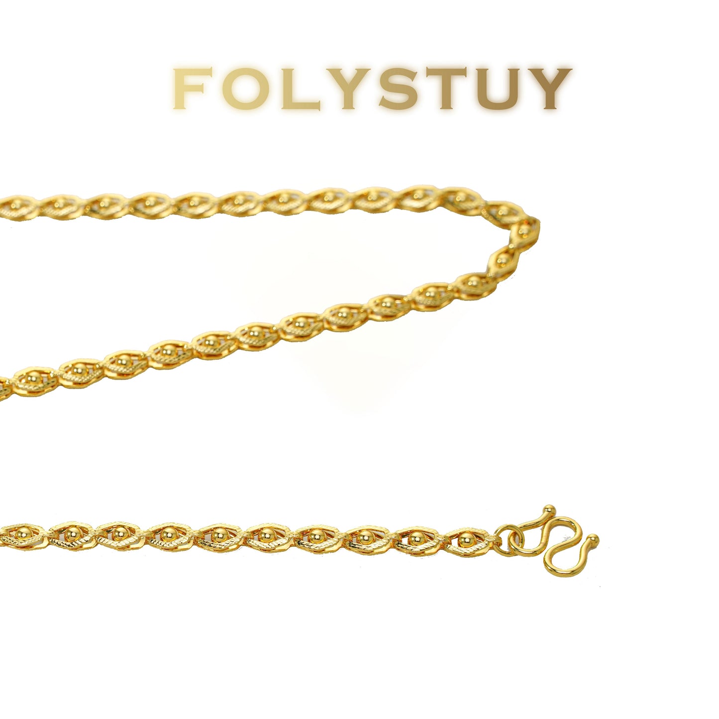 【FOLYSTUY (Y135)】24k gold filled Exquisite Devil's Eye Necklace