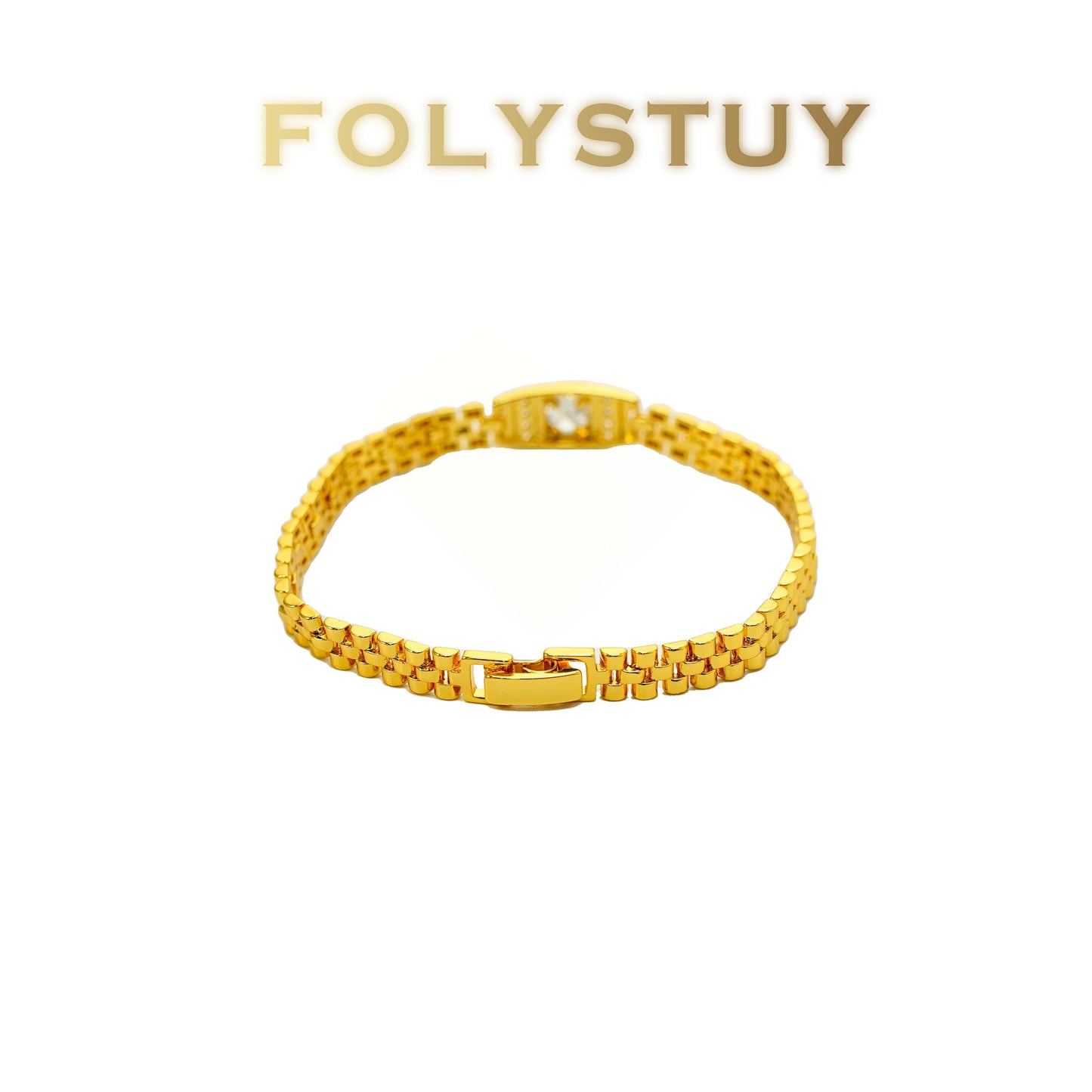【FOLYSTUY (W159)】24k gold filled Watch Chain Bracelet