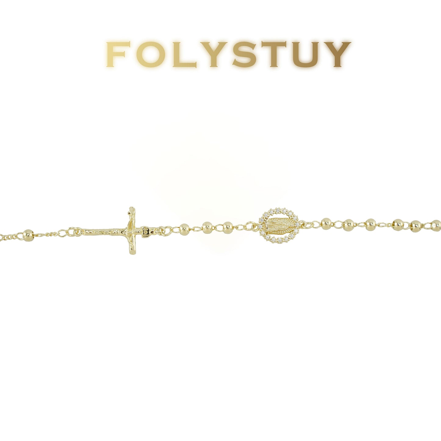 【FOLYSTUY(W175)】24k gold filled Sleek Cross Necklace