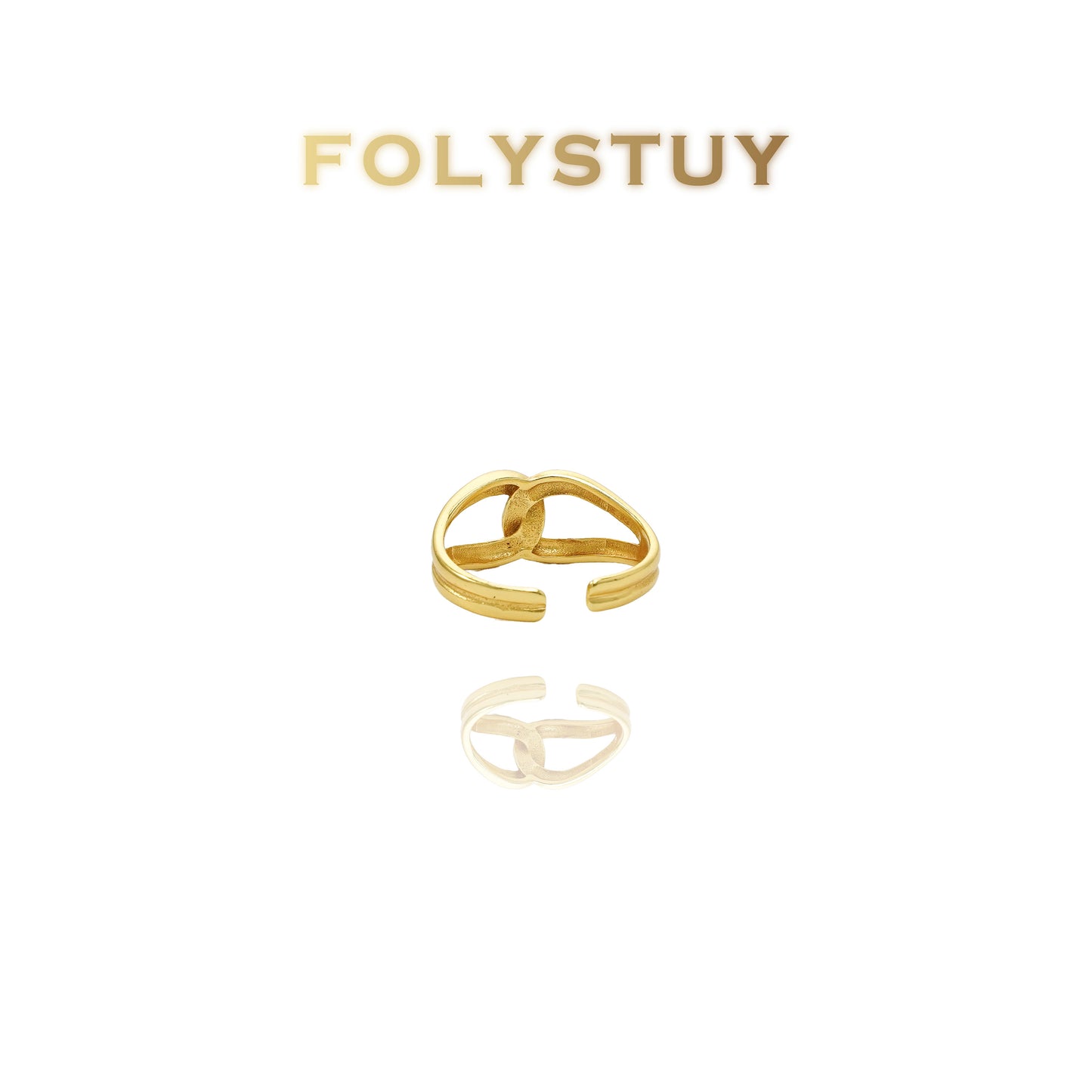 【FOLYSTUY(YNZ50)】24k gold filled Eternity Infinity Symbol Ring