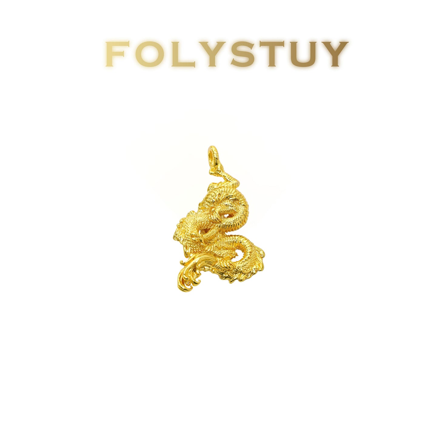 【FOLYSTUY (K141)】24k gold filled Dragon Pendant