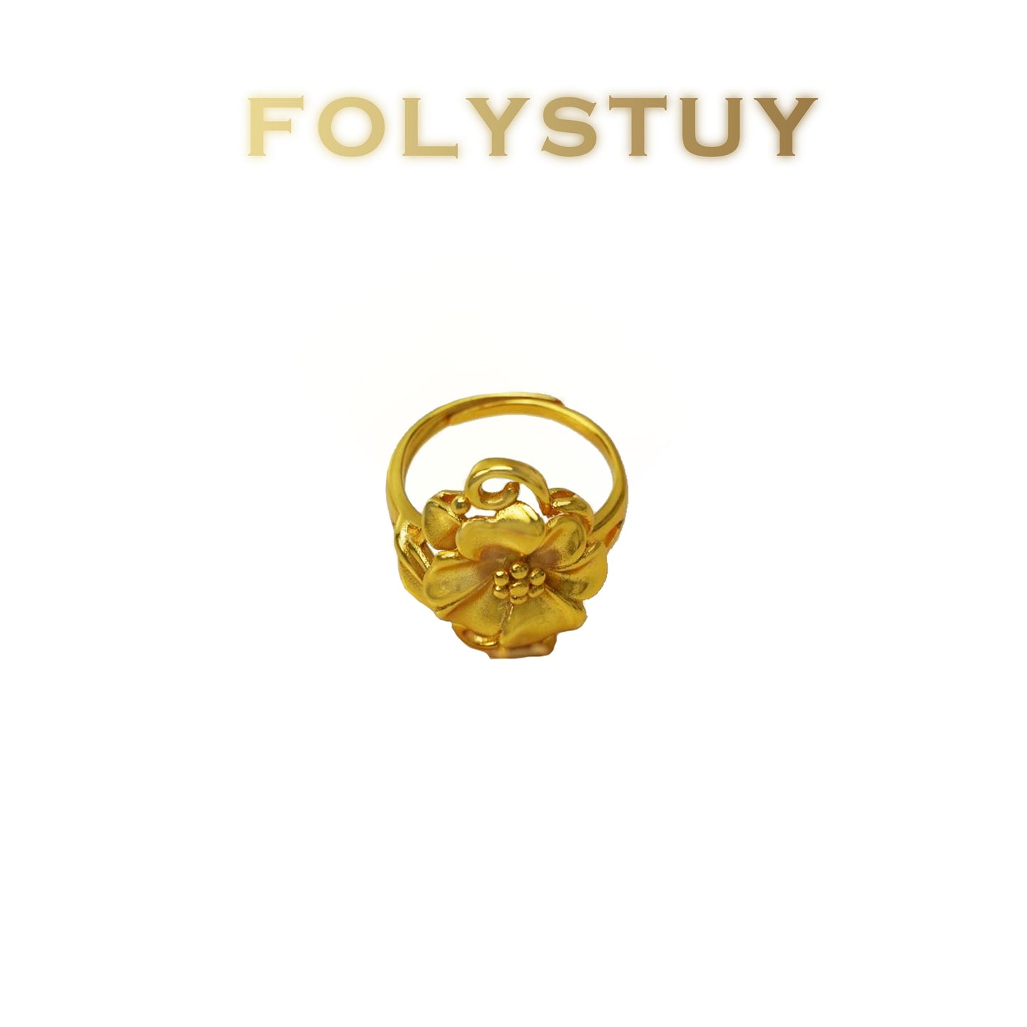 【FOLYSTUY(YNZ60)】24k gold filled Blooming flowers-Gold Floral Design Jewelry
