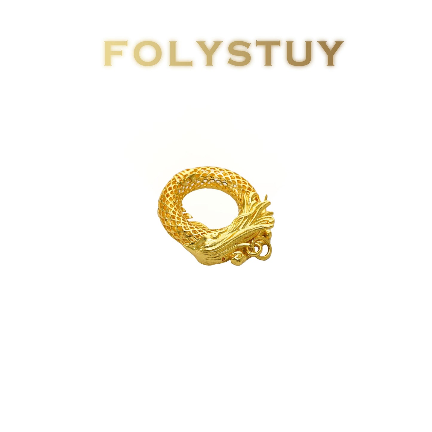 【FOLYSTUY (YNK15)】24k gold filled Round Phoenix Pendant