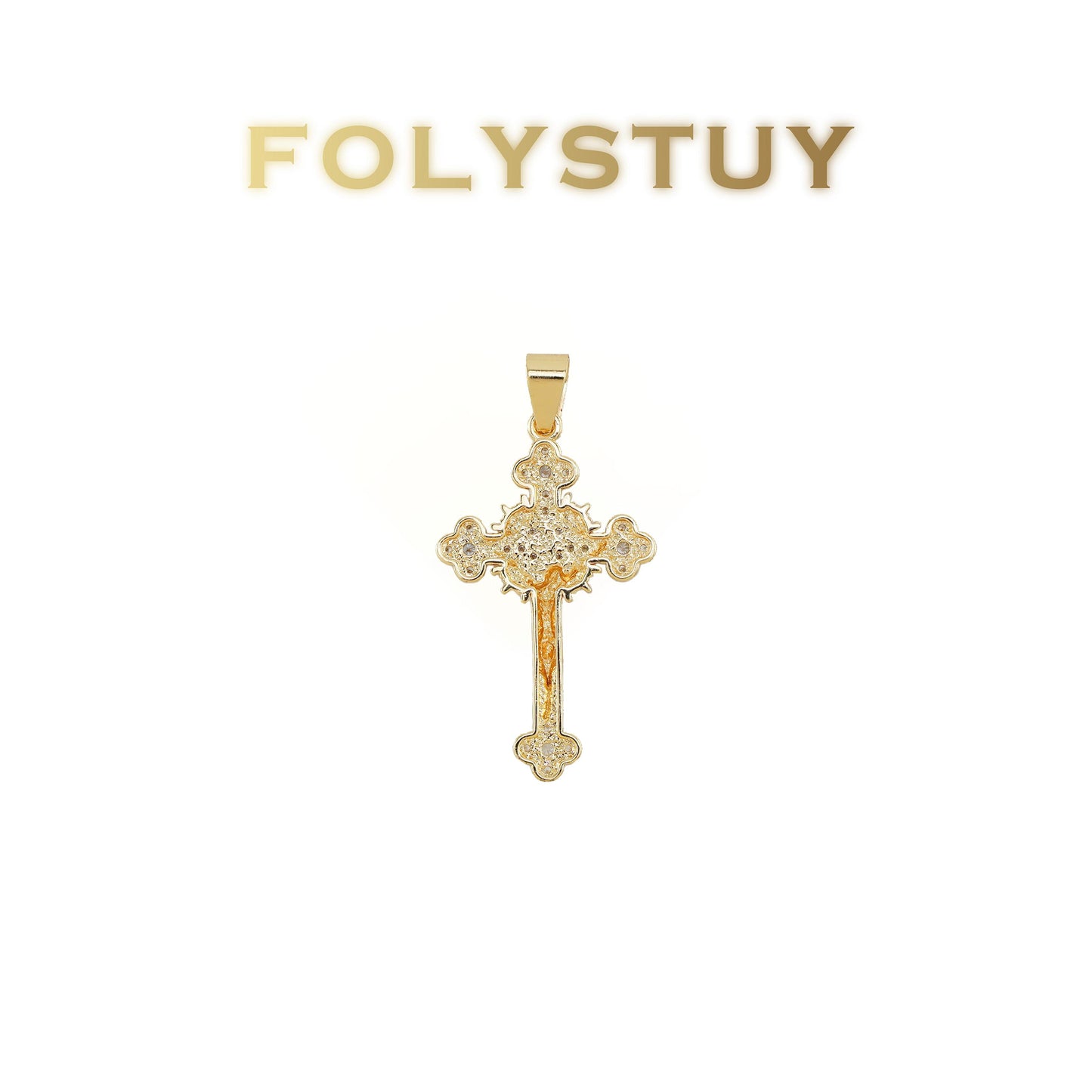 FOLYSTUY(K144) 24k gold filled Cross pendant
