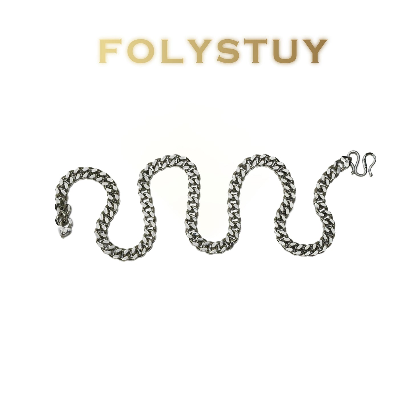 【FOLYSTUY (Y144)】24k gold filled Cuban Chain Necklace