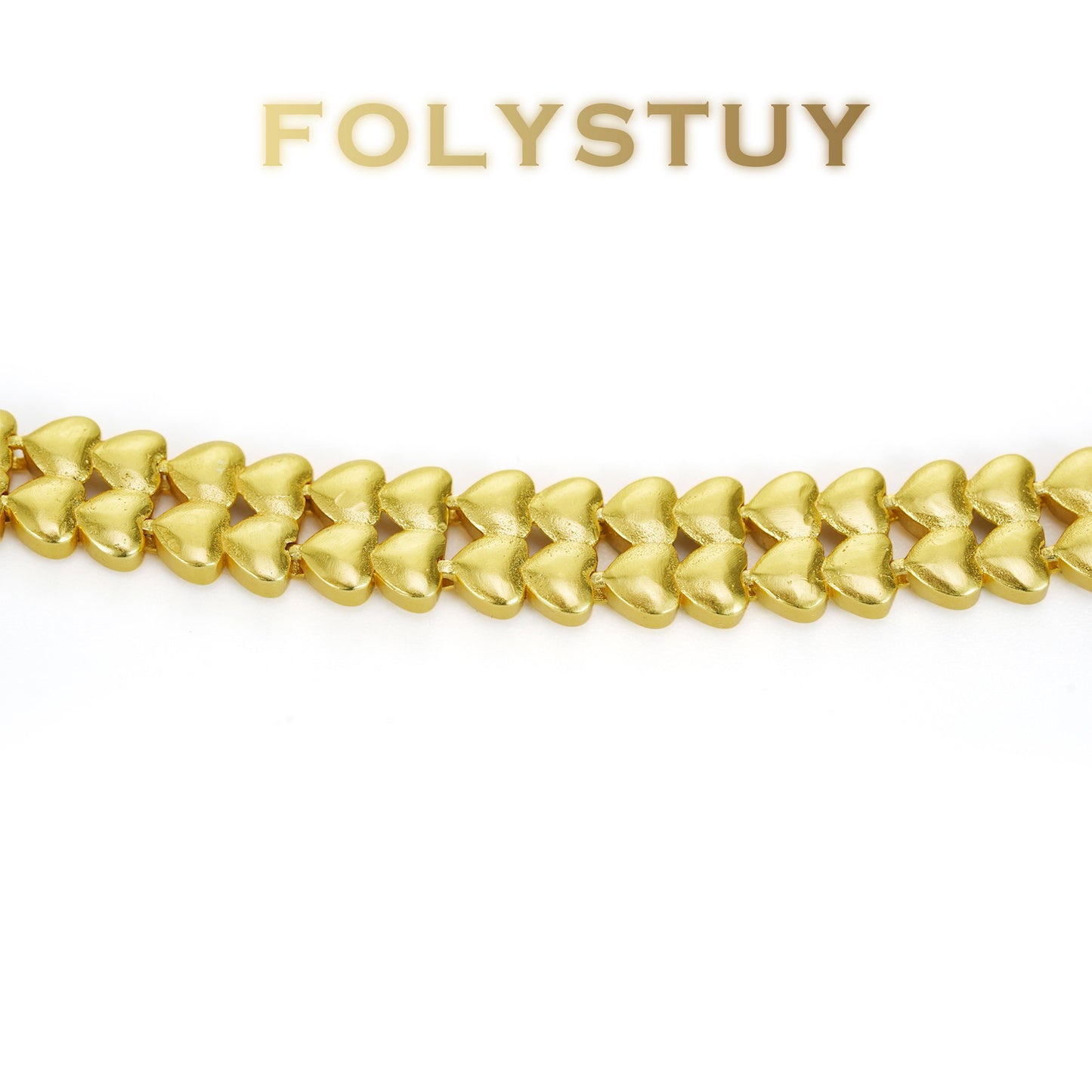 【FOLYSTUY (YNW08)】24k gold filled Heart Bracelet Fashion Bracelet
