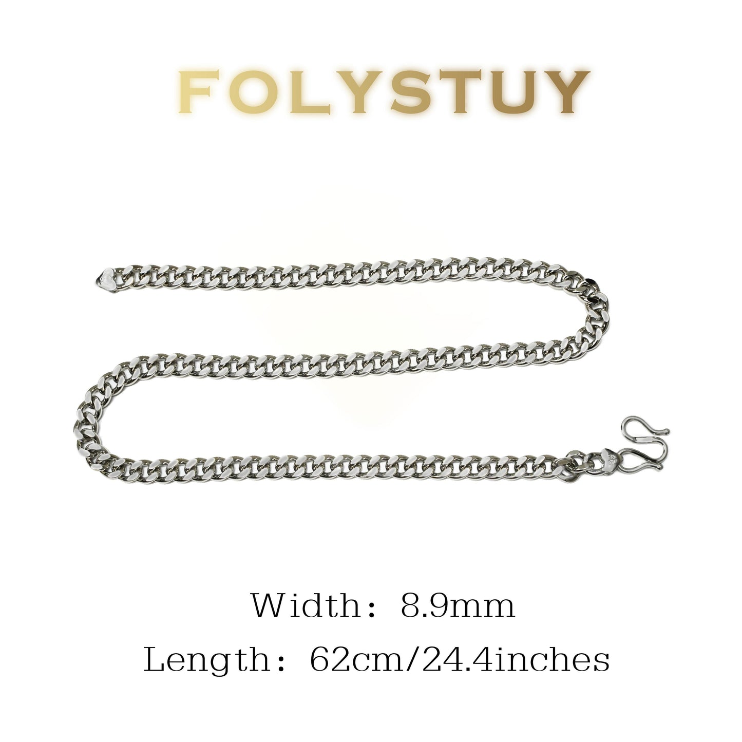 【FOLYSTUY (Y144)】24k gold filled Cuban Chain Necklace
