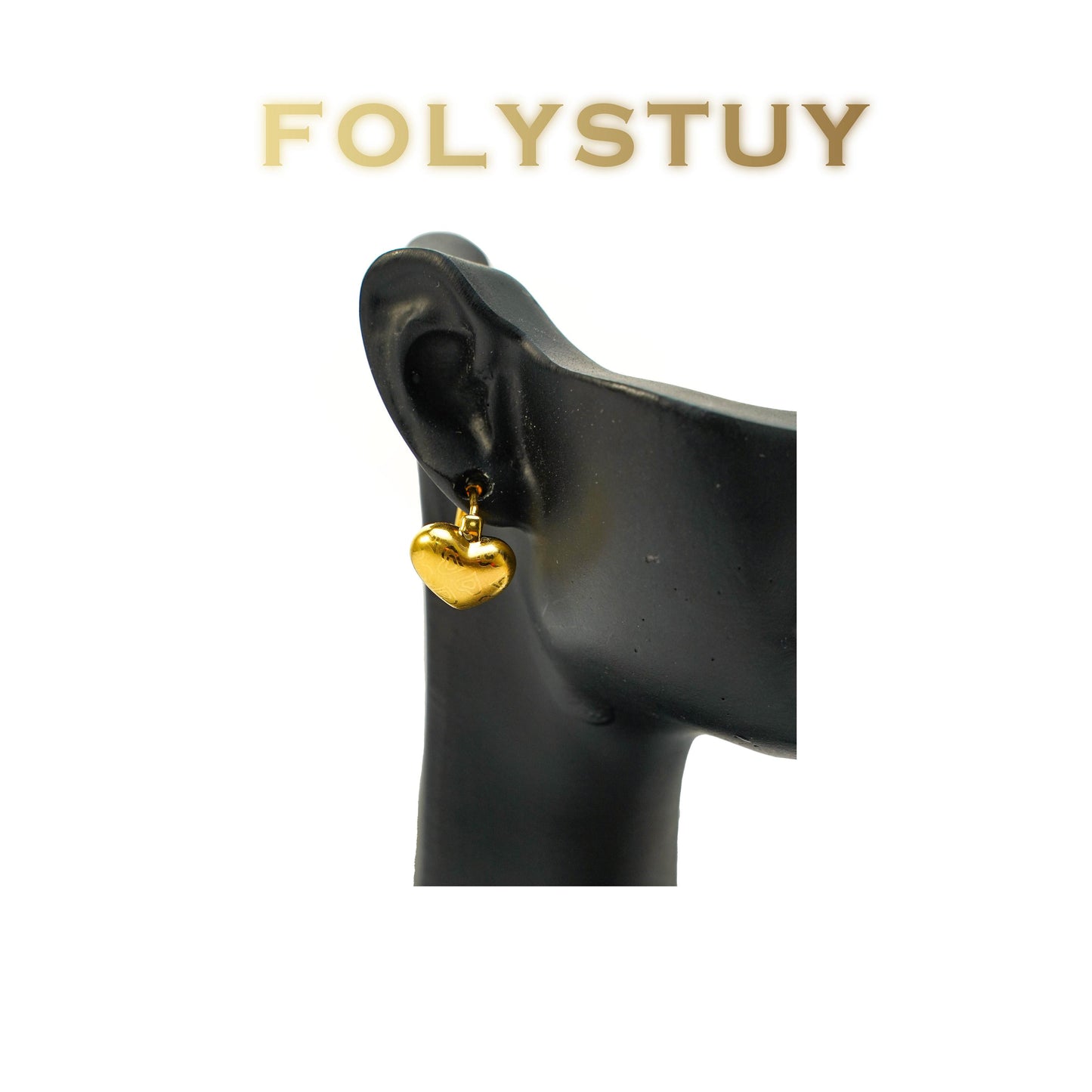 【FOLYSTUY(C71)】24k gold filled Daily Heart Earrings