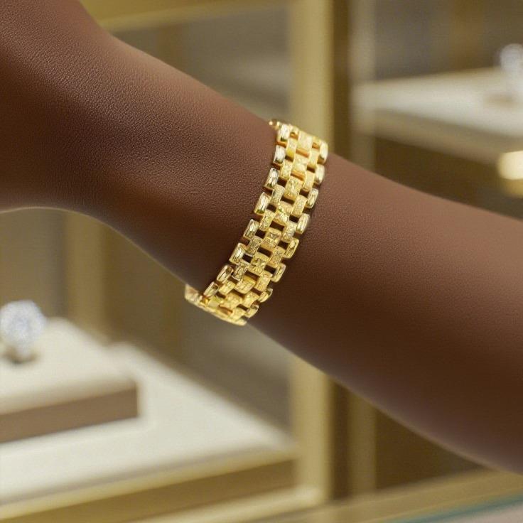 【FOLYSTUY (YNW06)】24k gold filled Watch Strap Bracelet