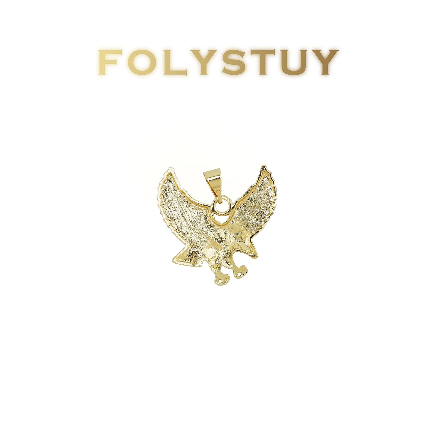 FOLYSTUY(K145) 24k gold filled Eagle's Hold Pendant