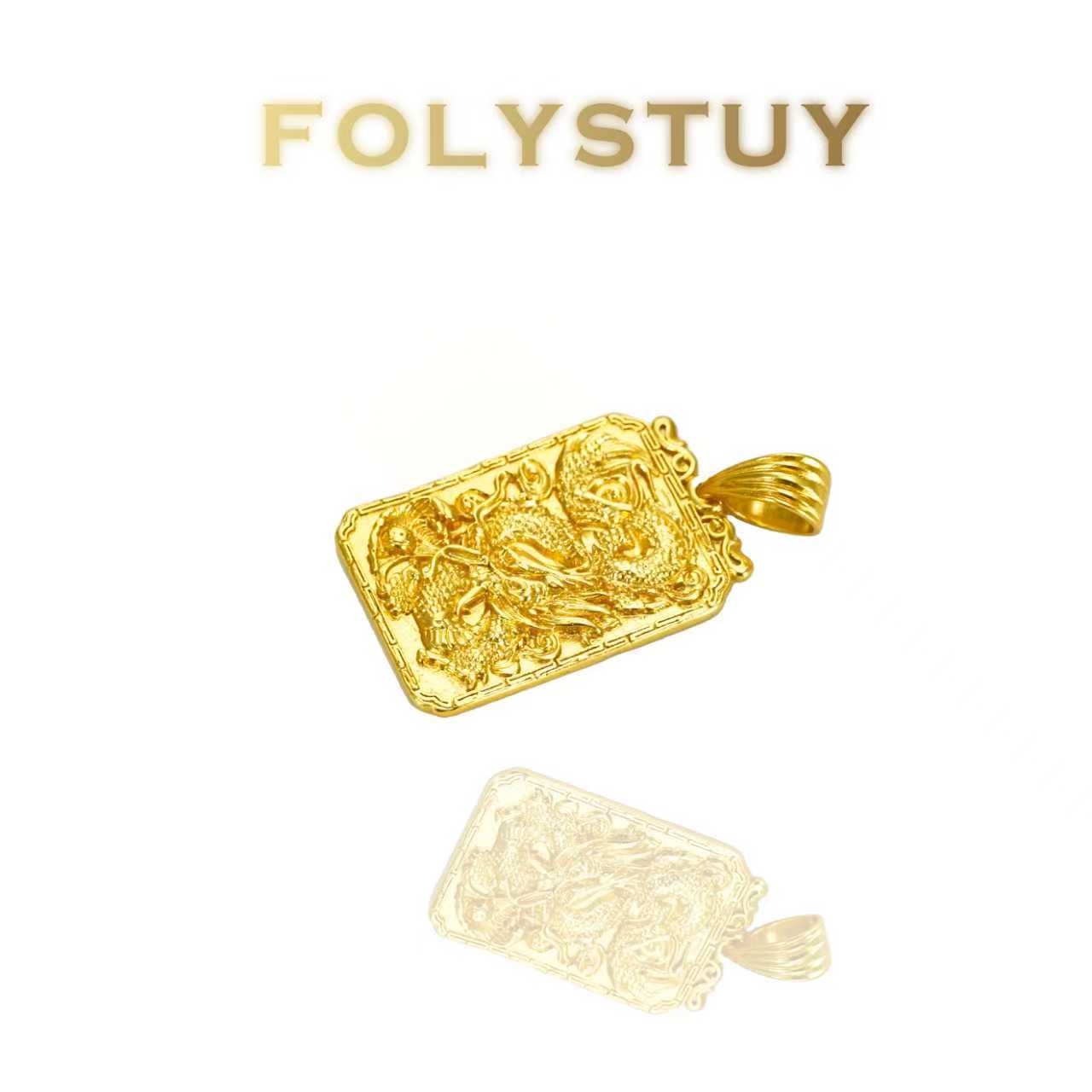 FOLYSTUY(YNK10) 24k gold filled Dragon Pendant
