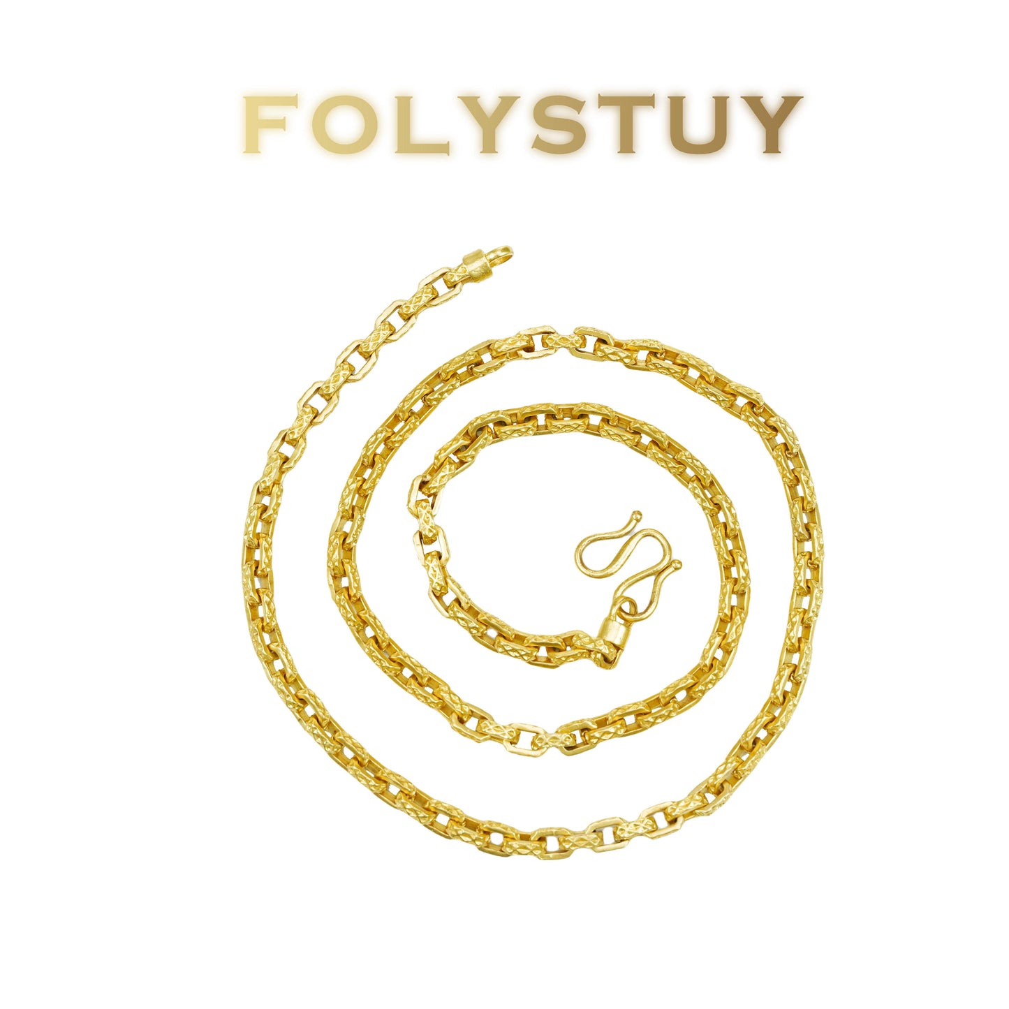 FOLYSTUY (YNY02) 24k gold filled O-link Necklace