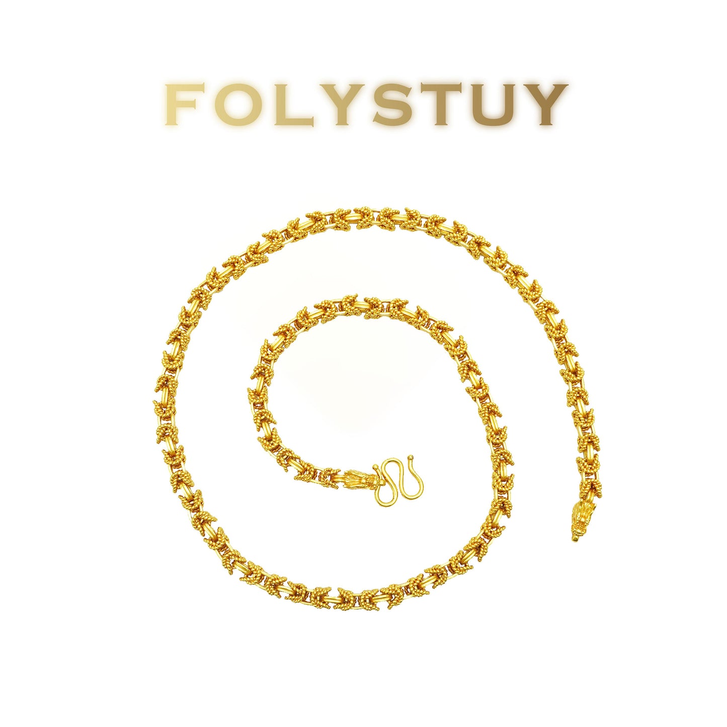 【FOLYSTUY(YNY11)】24k gold filled Big keel tank necklace