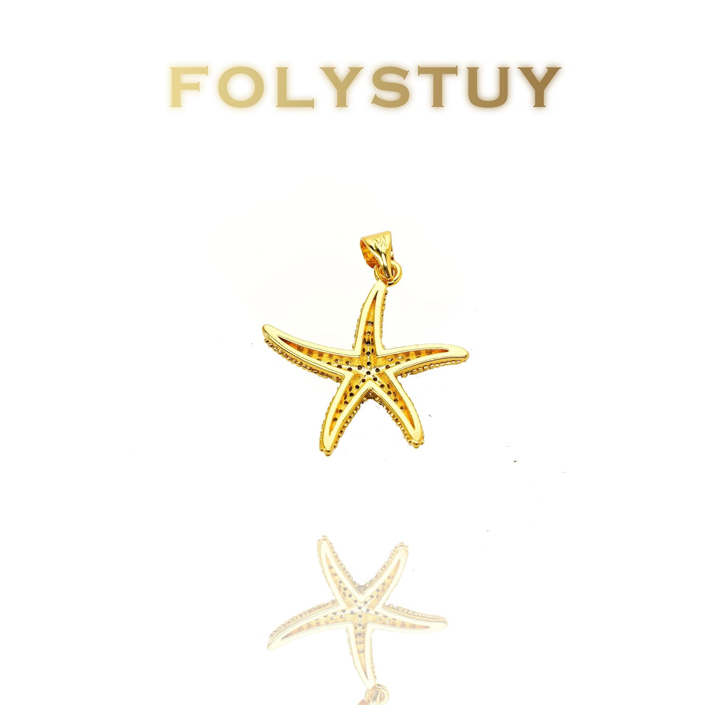 【FOLYSTUY (K137) 】24k gold filled Exquisite Starfish Pendant