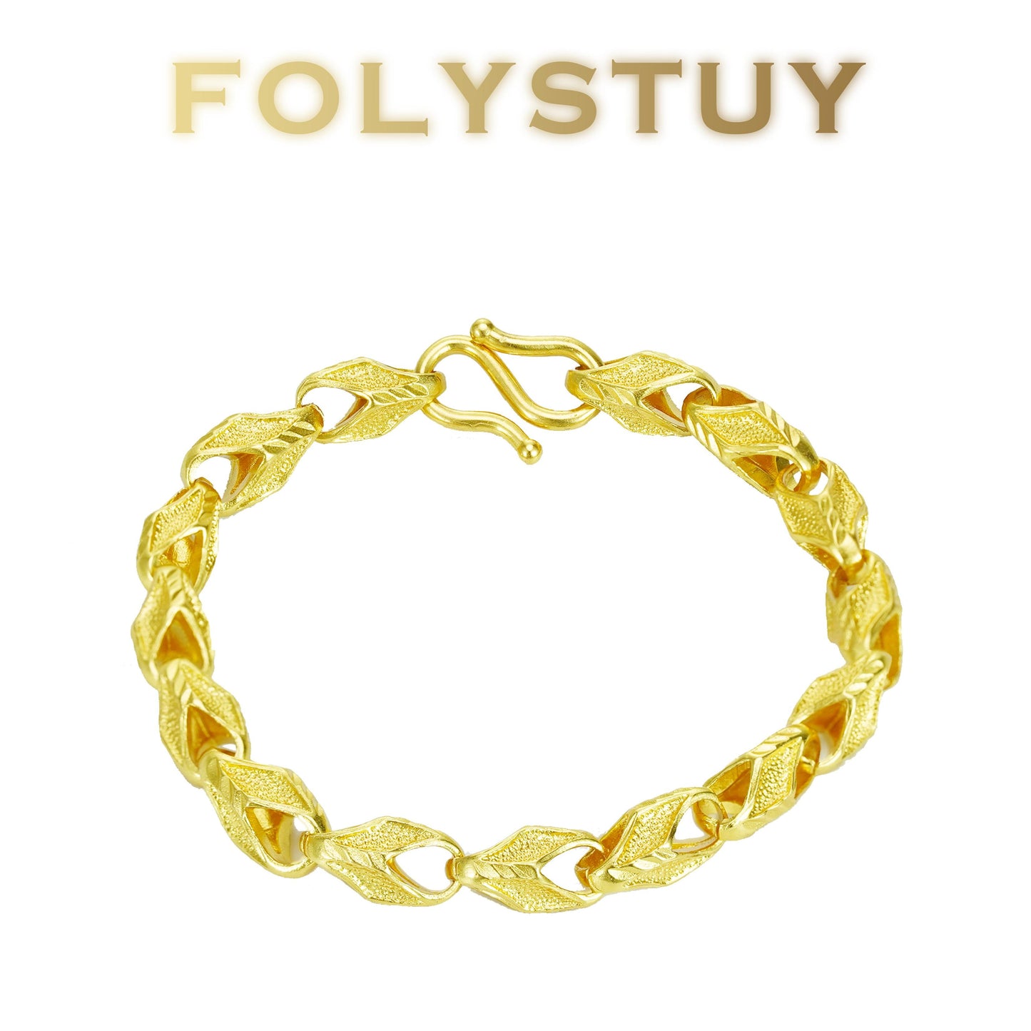 【FOLYSTUY (YNW07)】24k gold filled Wheat Ears Bracelet