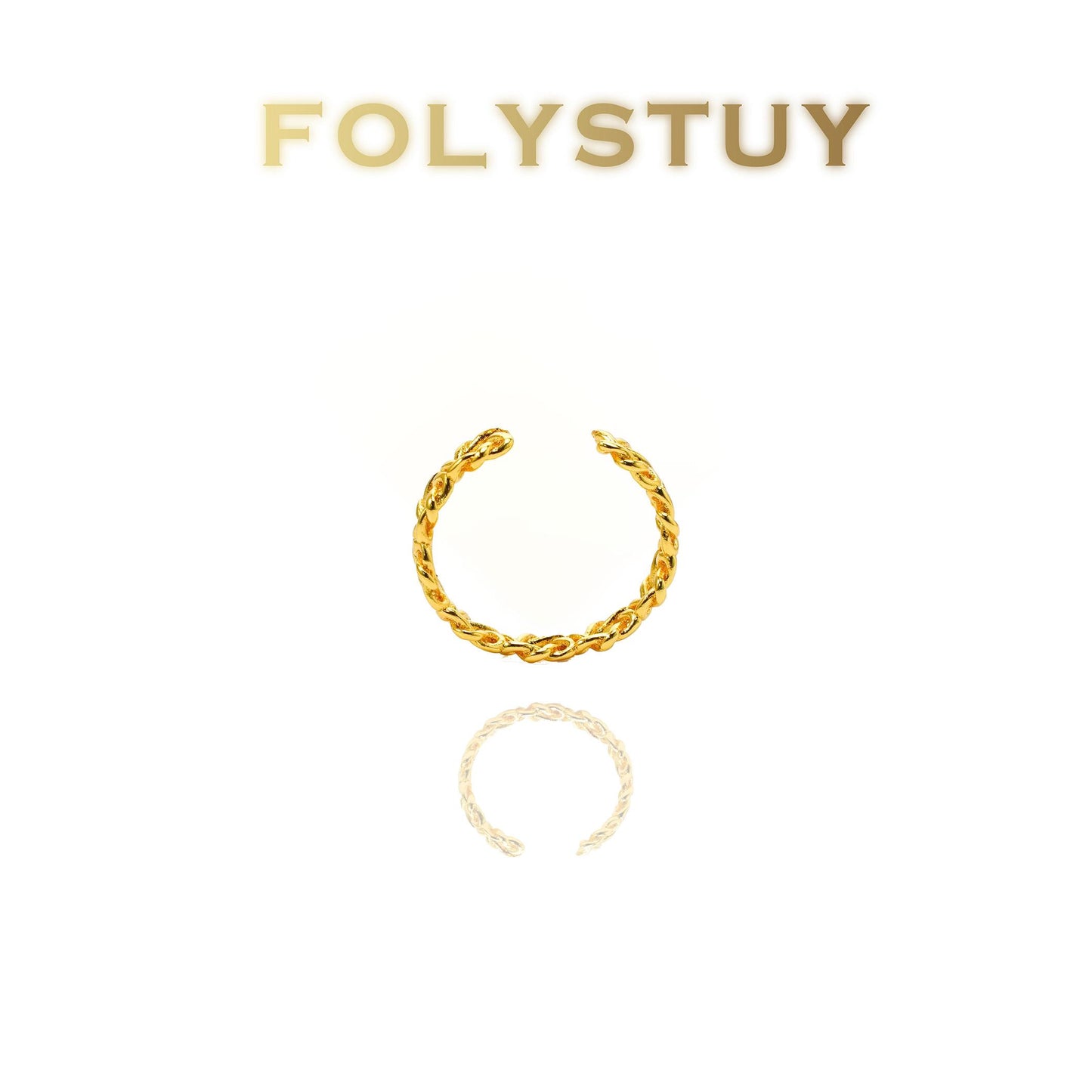 【FOLYSTUY(YNZ40)】24k gold filled Gorgeous Hexagram Star Ring