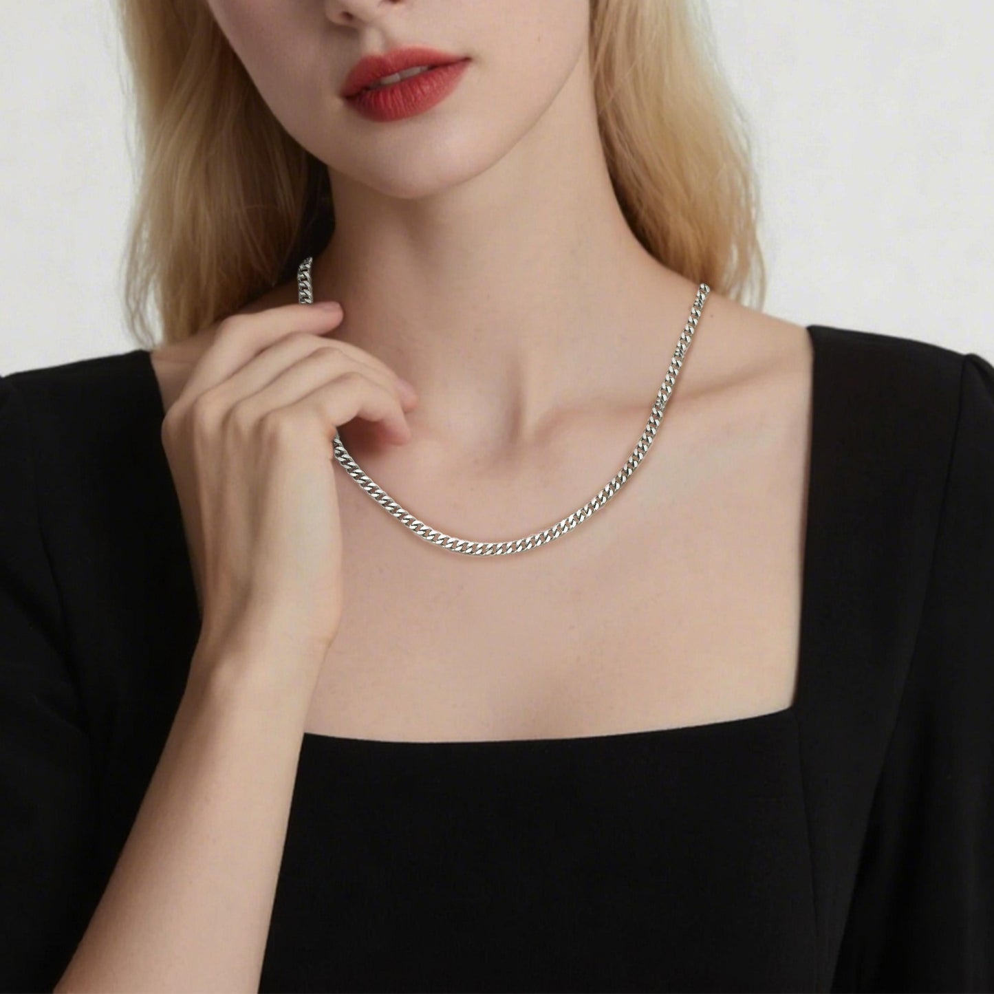 【FOLYSTUY(Y148)】24k gold filled Platinum Little Cuba Necklace