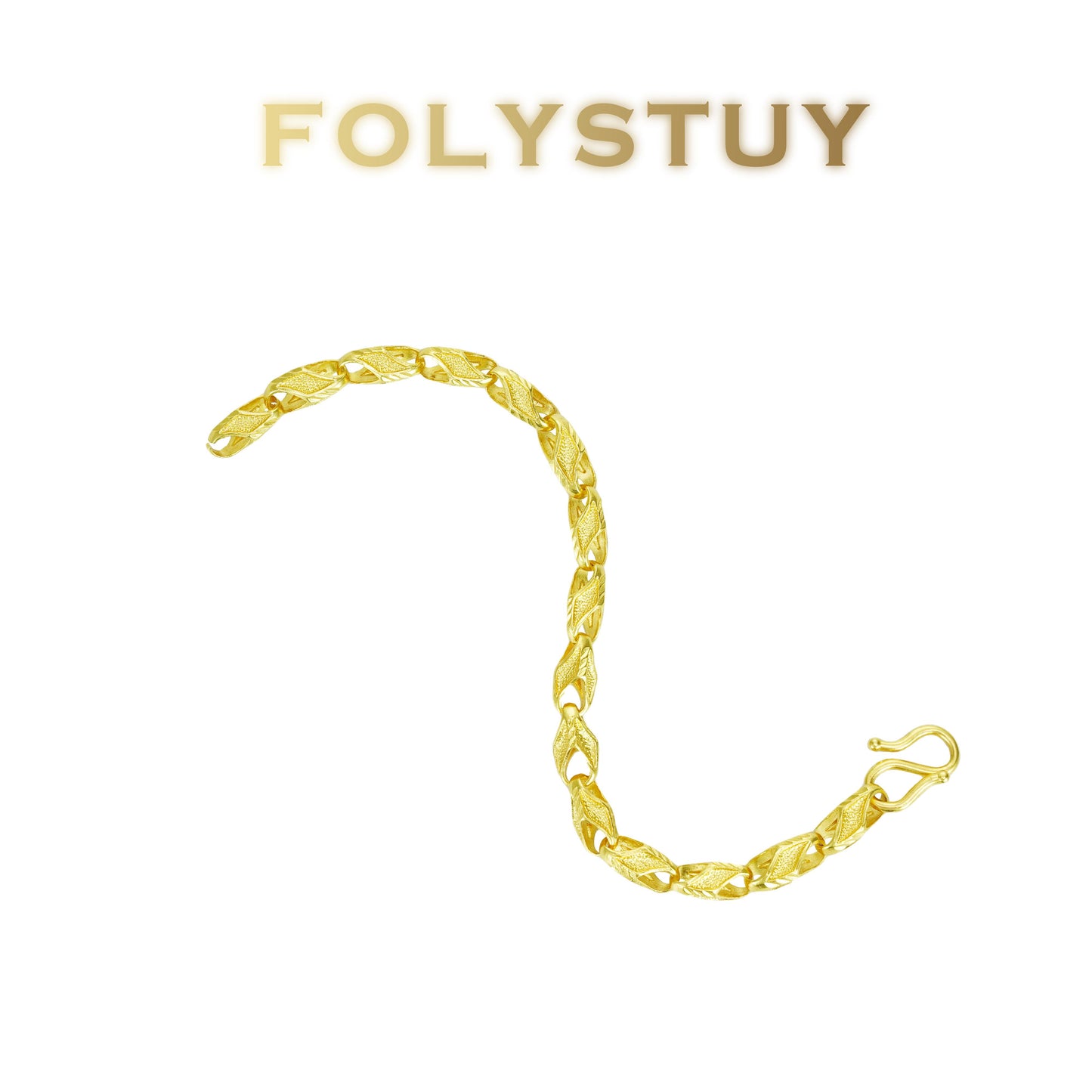 【FOLYSTUY (YNW07)】24k gold filled Wheat Ears Bracelet