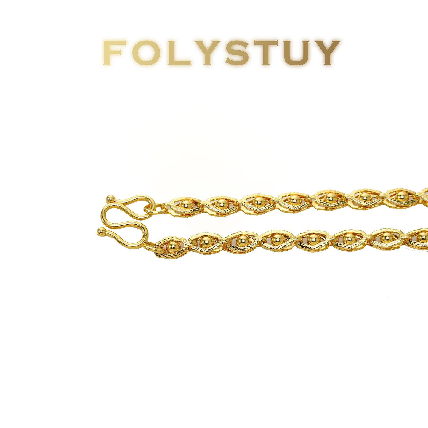 【FOLYSTUY (Y135)】24k gold filled Exquisite Devil's Eye Necklace