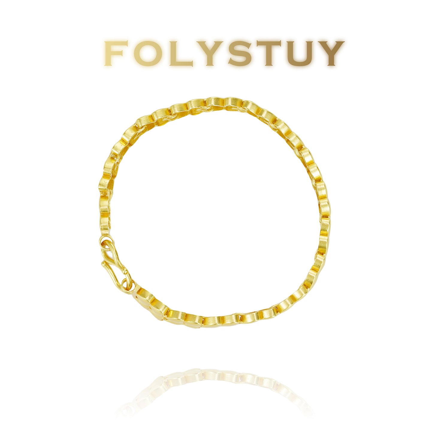 【FOLYSTUY (YNW08)】24k gold filled Heart Bracelet Fashion Bracelet