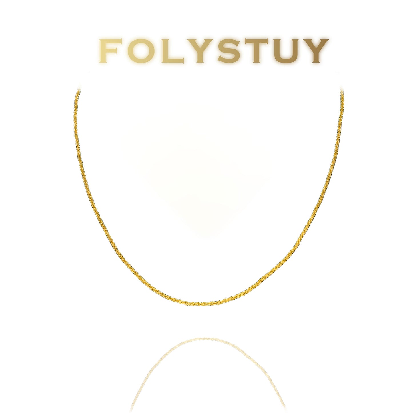 【FOLYSTUY (Y141)】24k gold filled Full Star Necklace