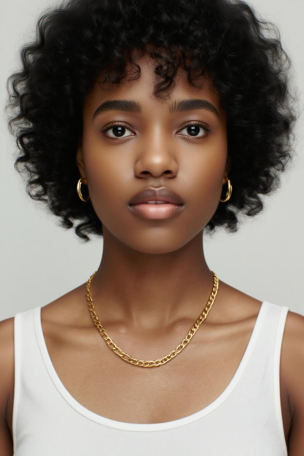 【FOLYSTUY (Y127)】24k gold filled Figaro Necklace
