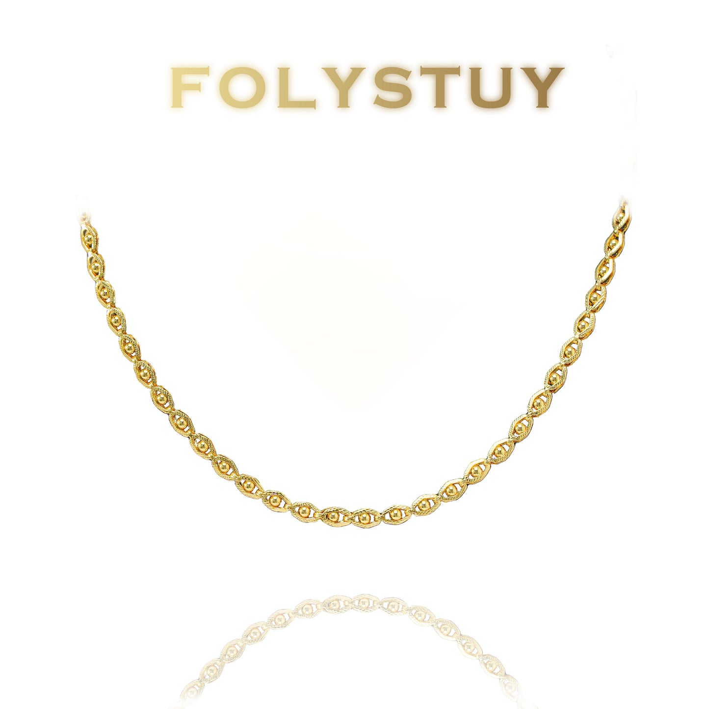 【FOLYSTUY (Y135)】24k gold filled Exquisite Devil's Eye Necklace