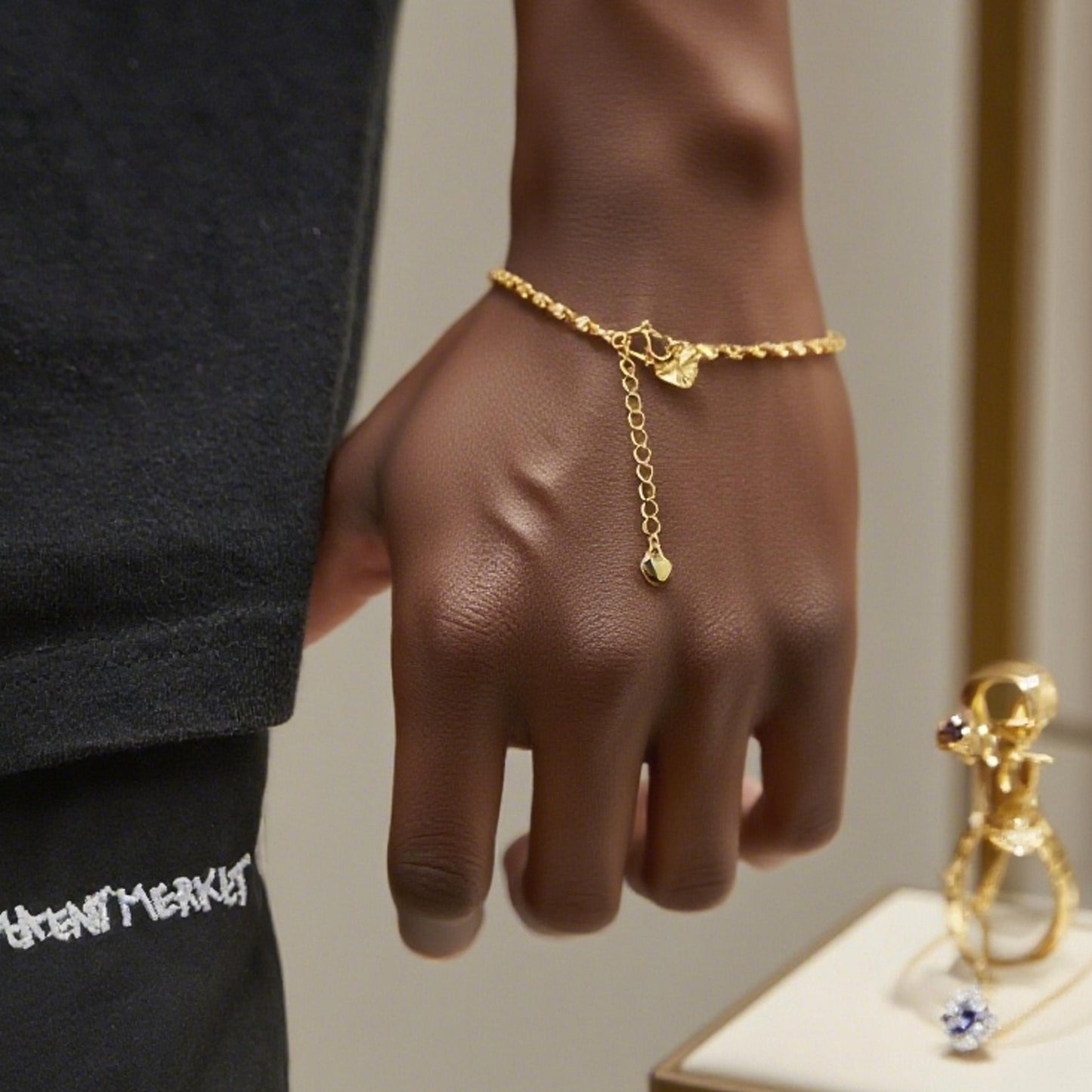 【FOLYSTUY (W166)】24k gold filled Water Ripple Bracelet