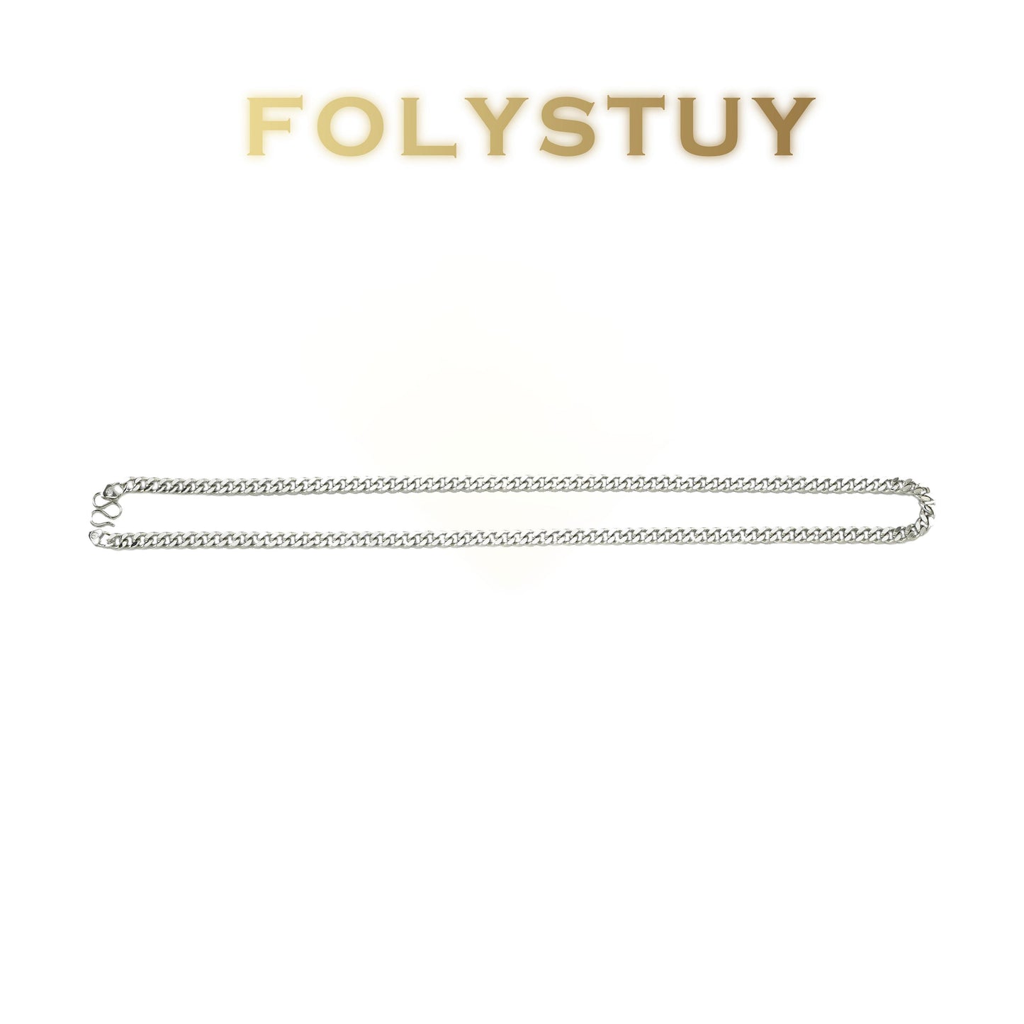 【FOLYSTUY(Y148)】24k gold filled Platinum Little Cuba Necklace
