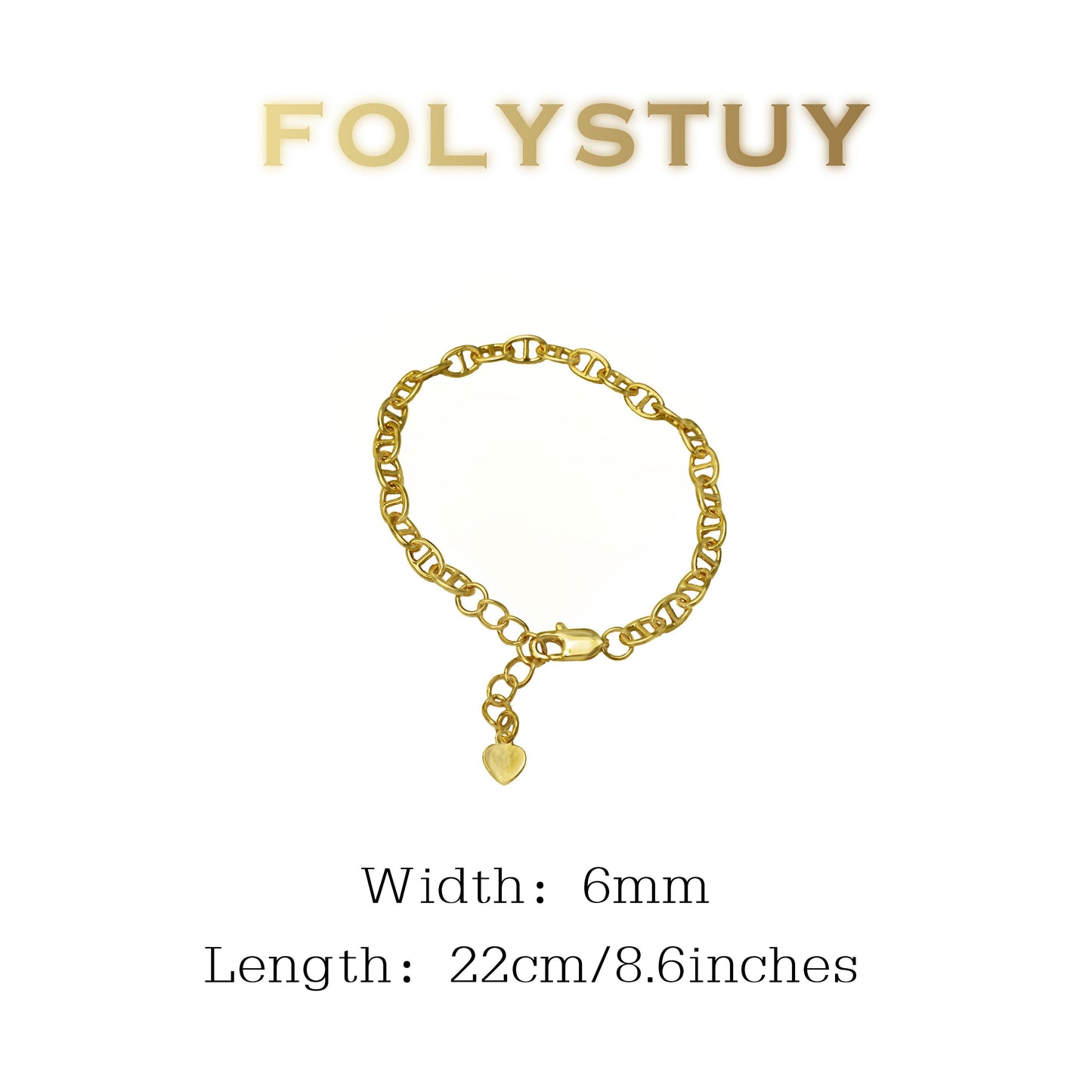 【FOLYSTUY (W172)】24k gold filled Unisex fashion jewelry bracelets