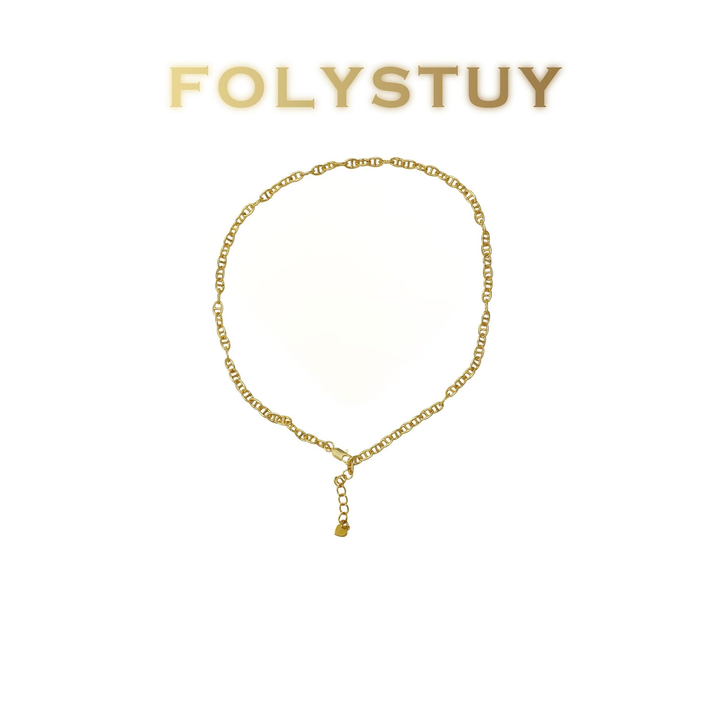 【FOLYSTUY (Y146)】24k gold filled O-shaped necklace