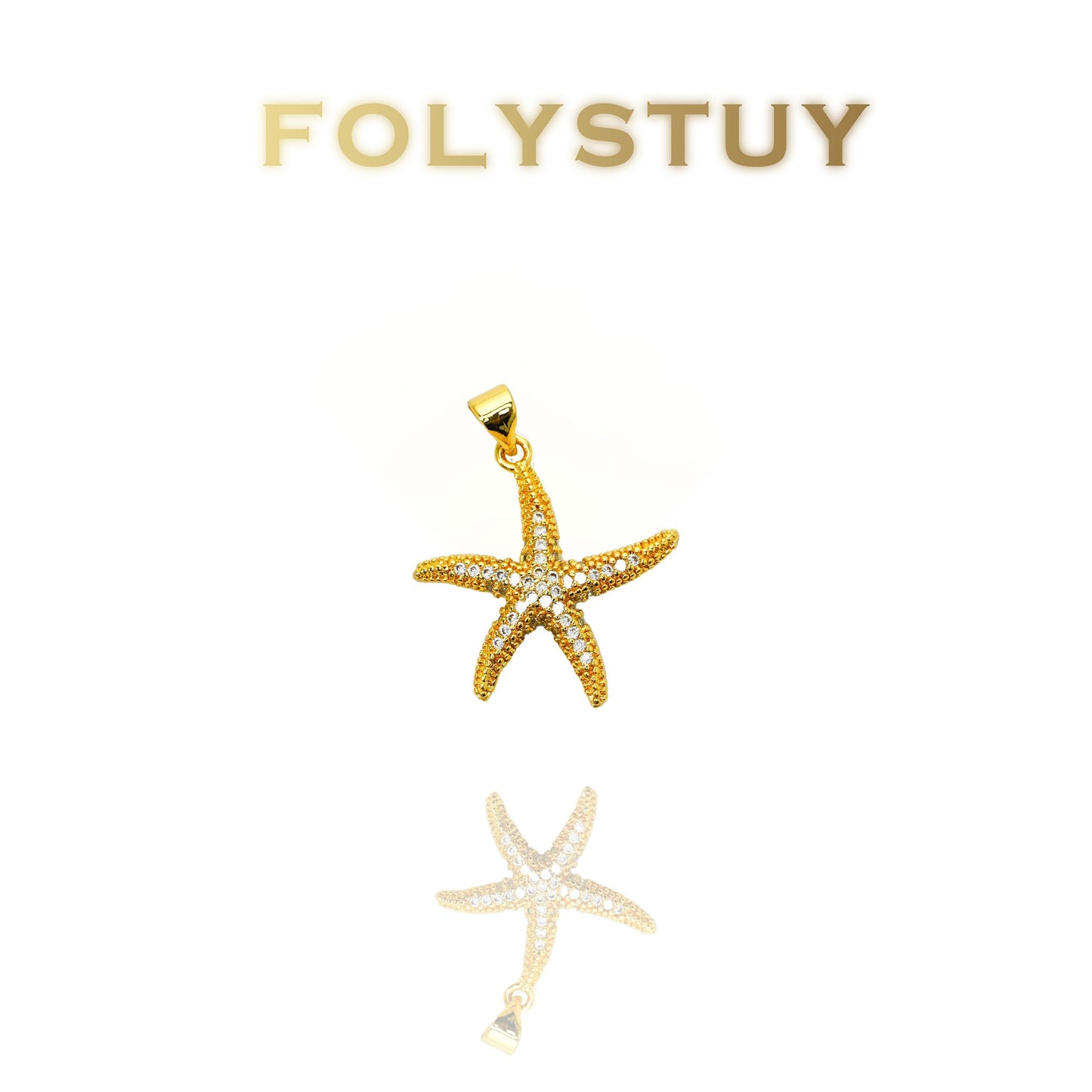【FOLYSTUY (K137) 】24k gold filled Exquisite Starfish Pendant