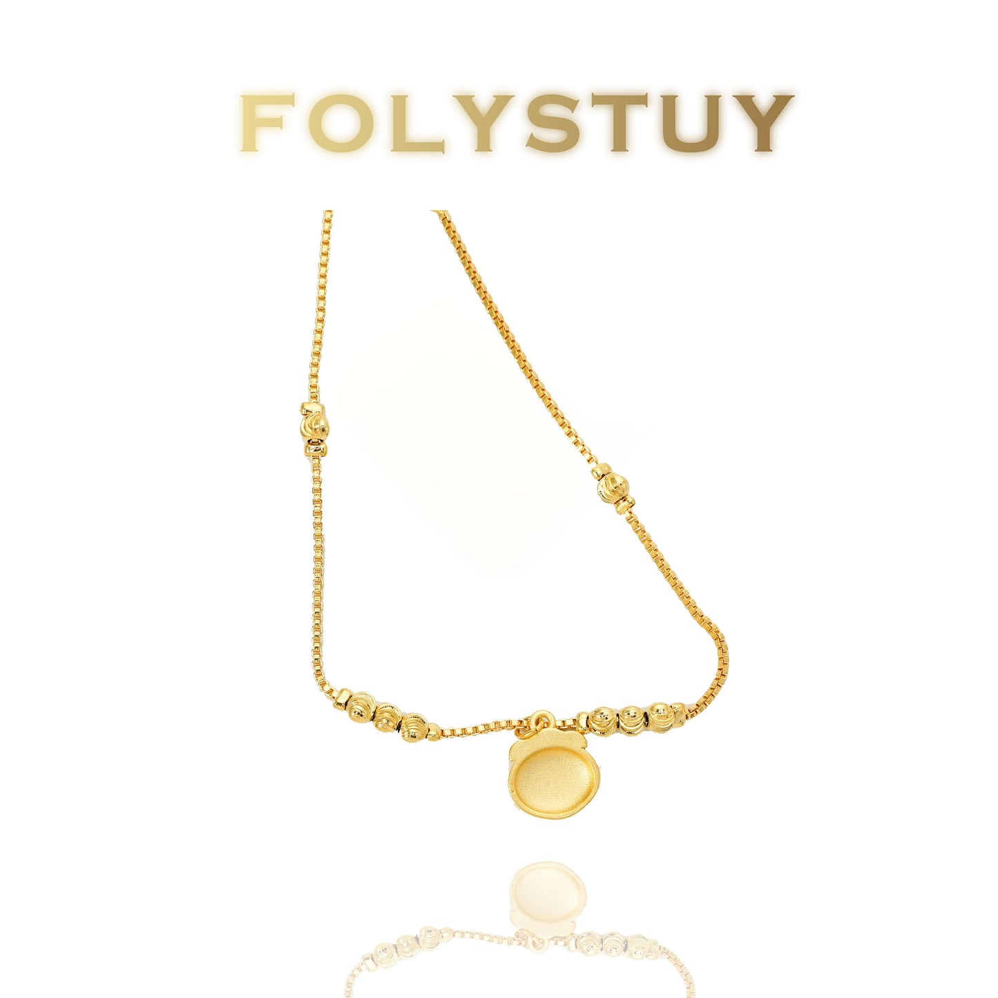 【FOLYSTUY(W47)】24k gold filled Lucky Fortune Bag Anklet
