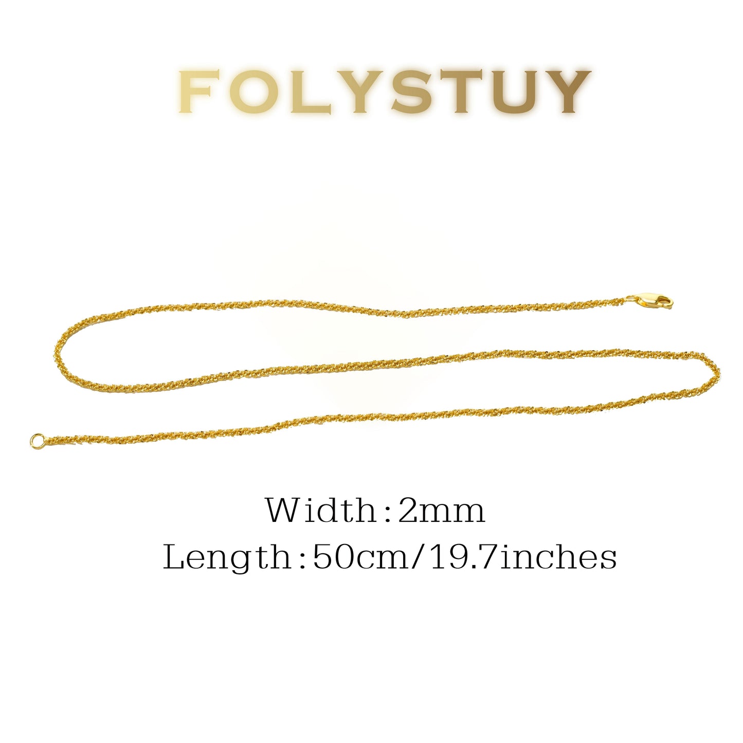 【FOLYSTUY (Y141)】24k gold filled Full Star Necklace
