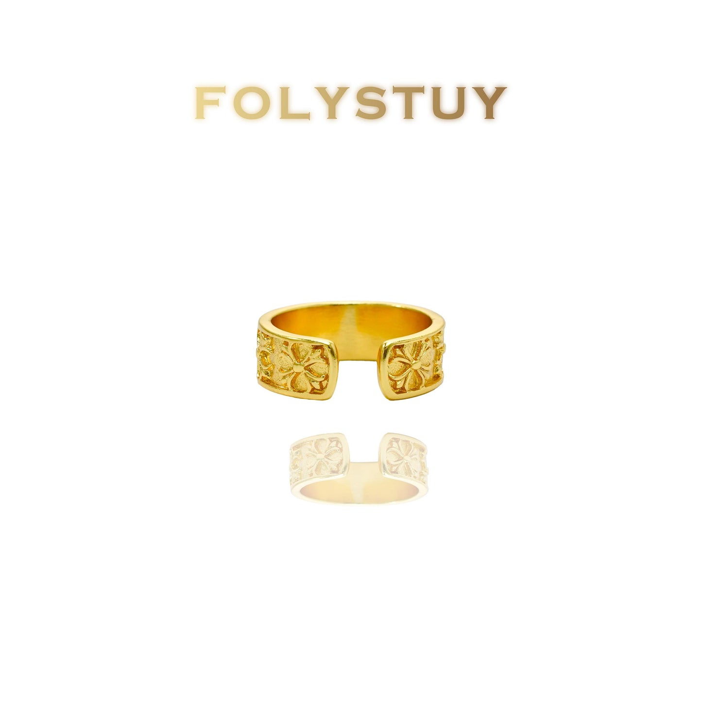 【FOLYSTUY (YNZ48)】24k gold filled Fashion Trends Ring