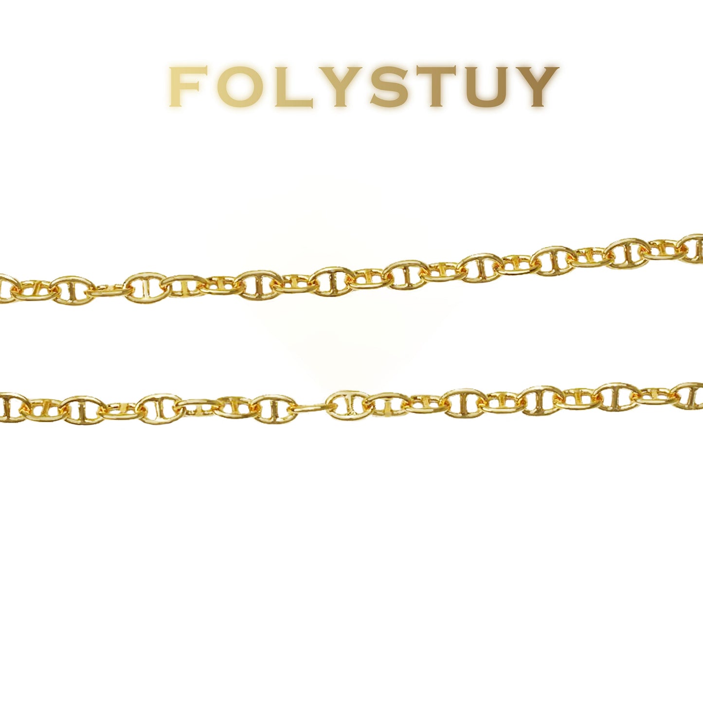 【FOLYSTUY (Y146)】24k gold filled O-shaped necklace