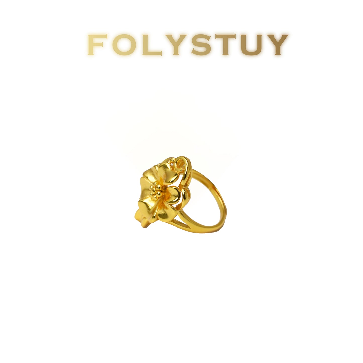 【FOLYSTUY(YNZ60)】24k gold filled Blooming flowers-Gold Floral Design Jewelry