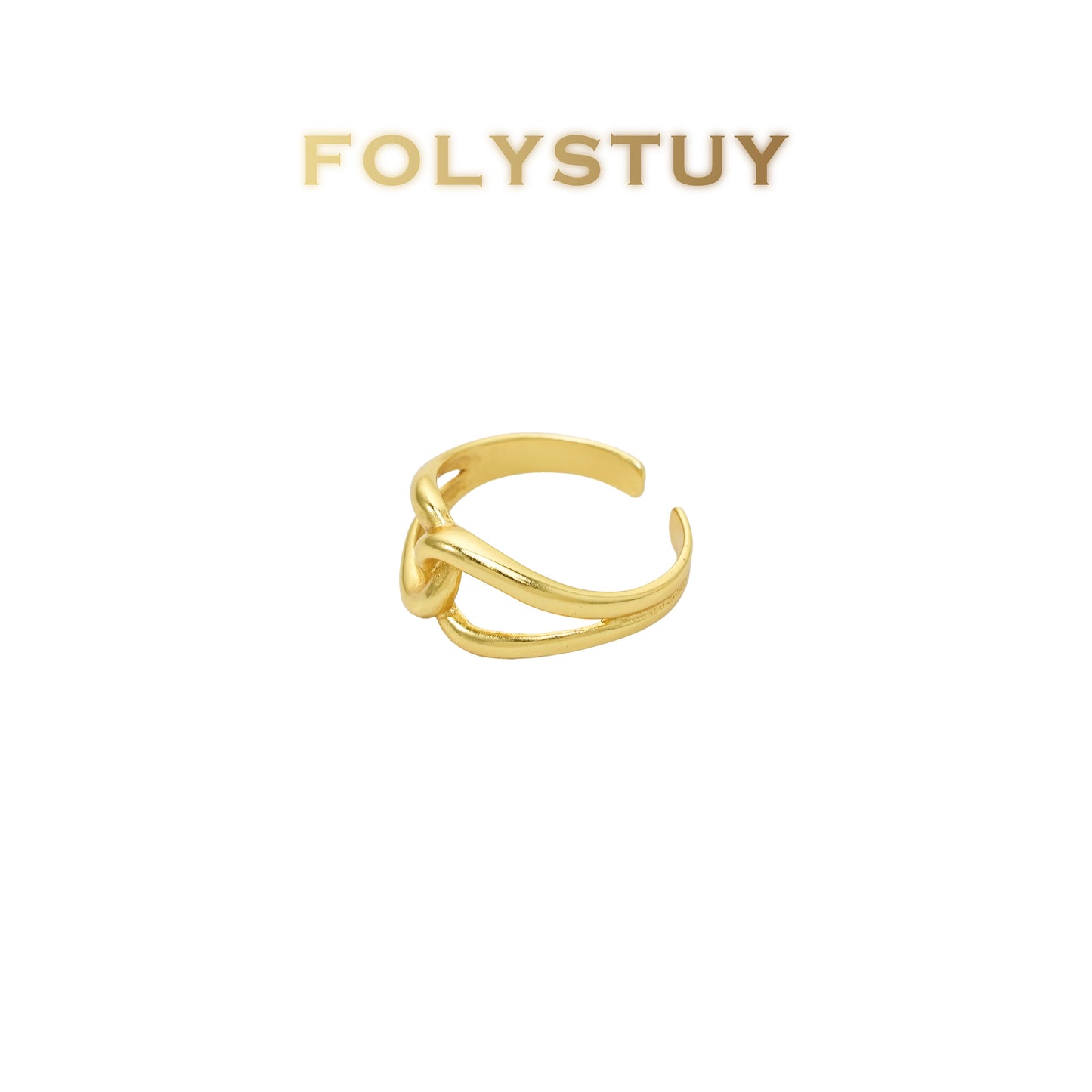【FOLYSTUY(YNZ50)】24k gold filled Eternity Infinity Symbol Ring