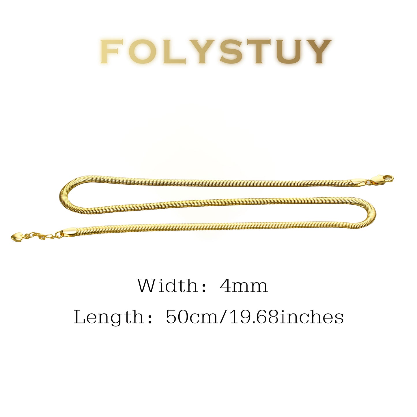 【FOLYSTUY (Y142)】24k gold filled Snake Bone Necklace