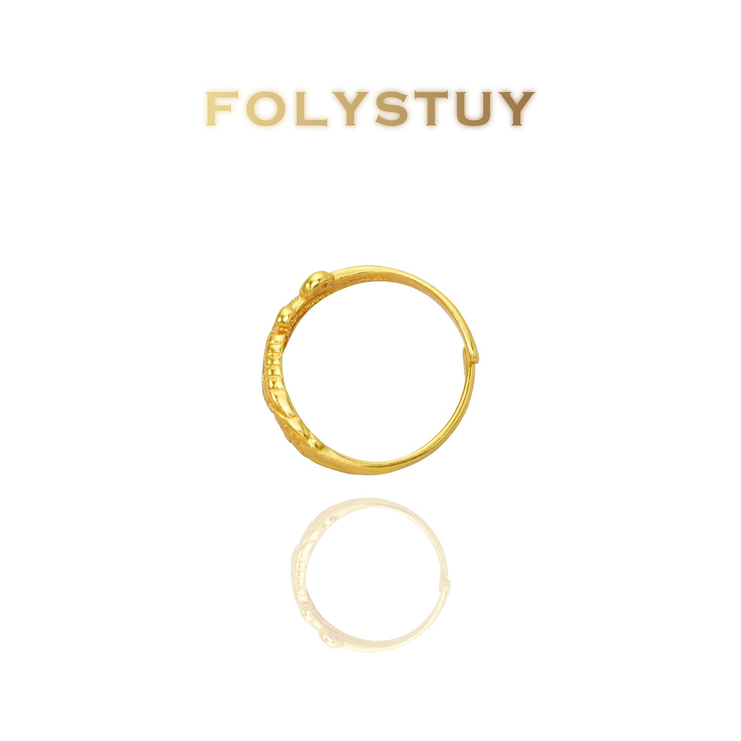 【FOLYSTUY(YNZ49)】24k gold filled Exquisite Dragon and Phoenix Ring