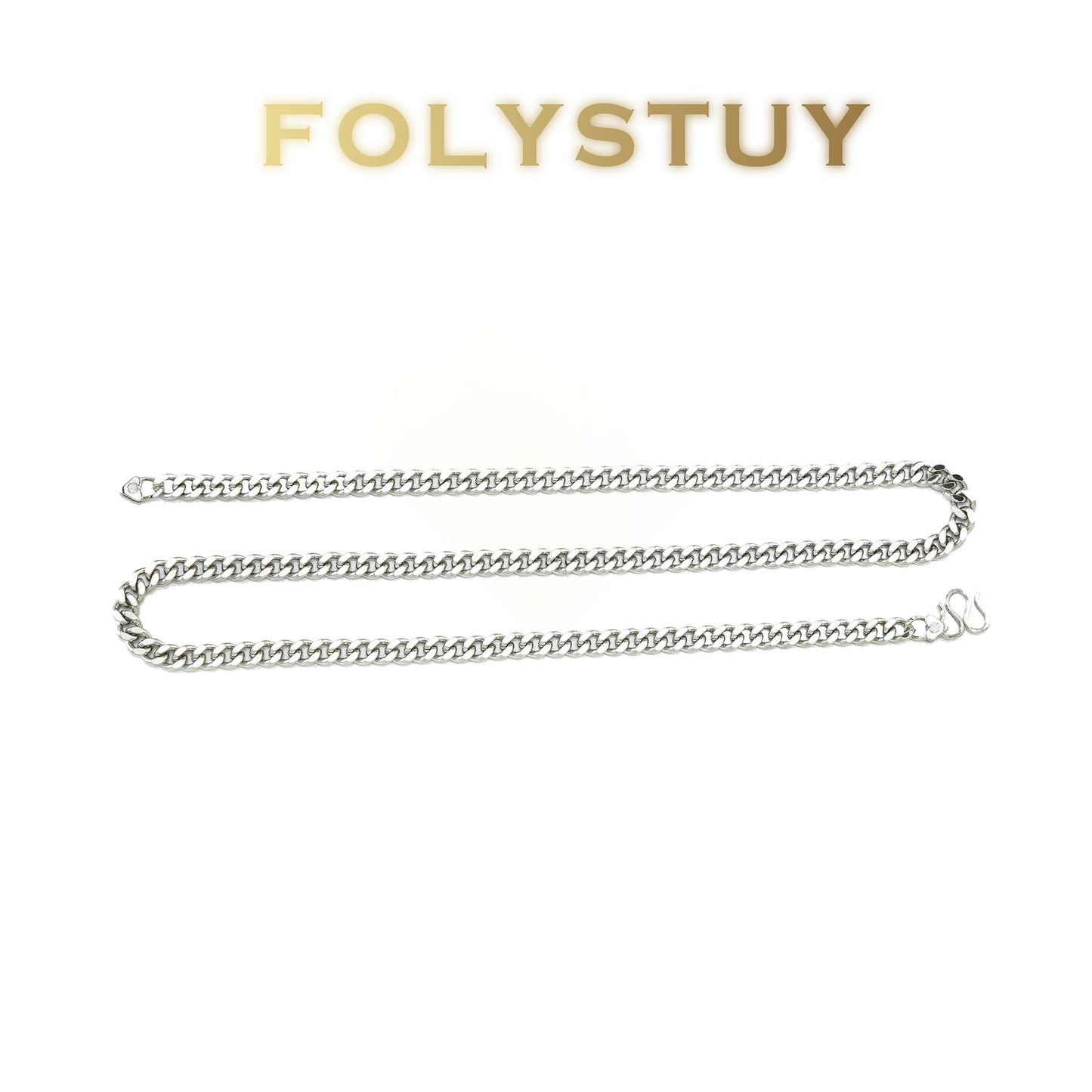 【FOLYSTUY(Y148)】24k gold filled Platinum Little Cuba Necklace