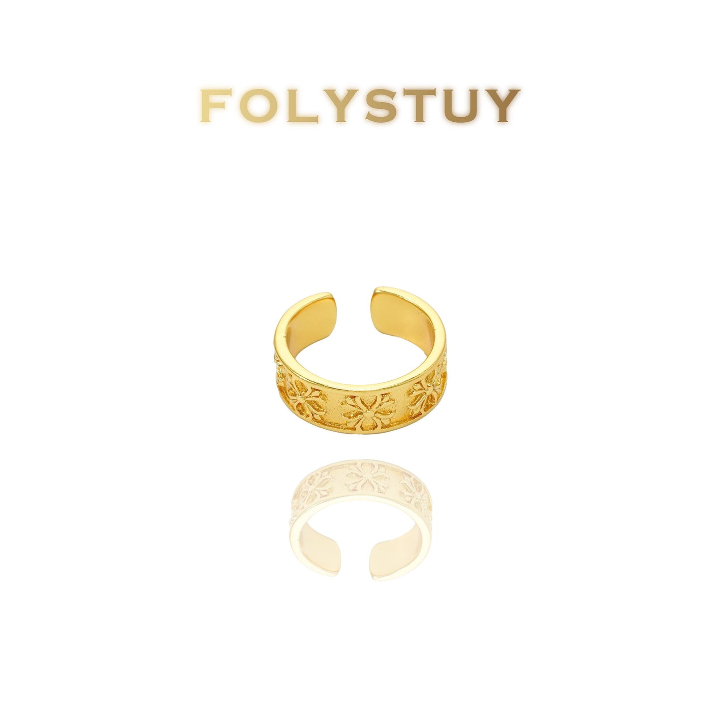 【FOLYSTUY (YNZ48)】24k gold filled Fashion Trends Ring