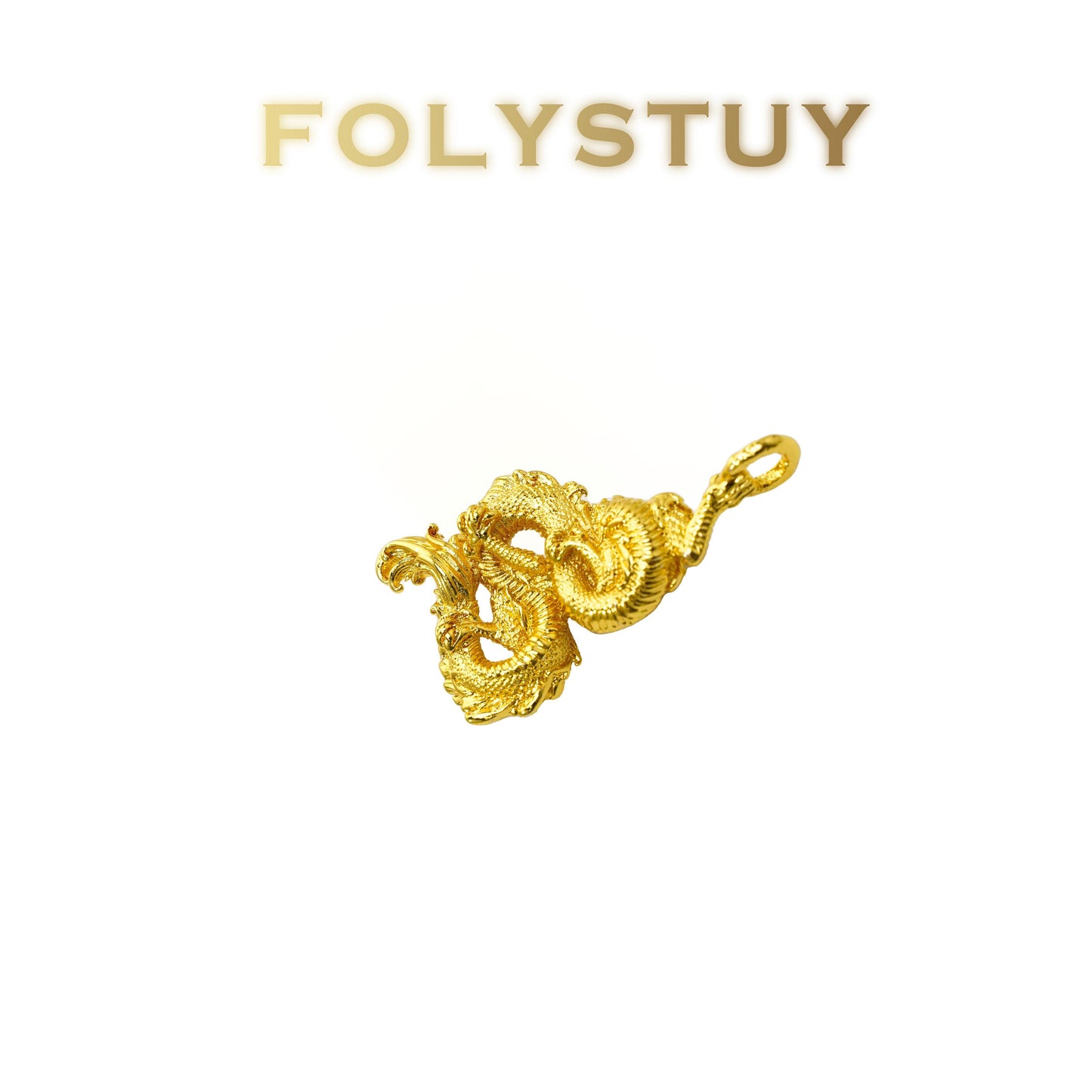【FOLYSTUY (K141)】24k gold filled Dragon Pendant