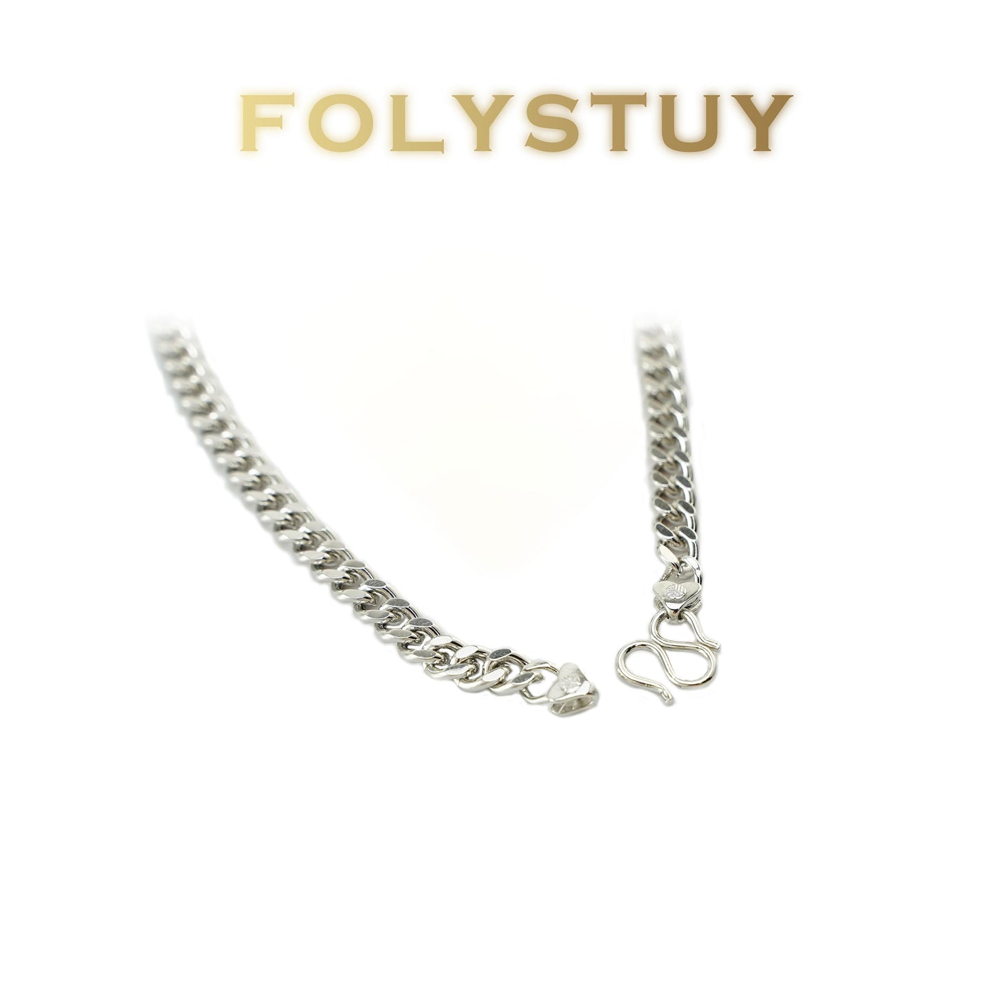 【FOLYSTUY(Y148)】24k gold filled Platinum Little Cuba Necklace