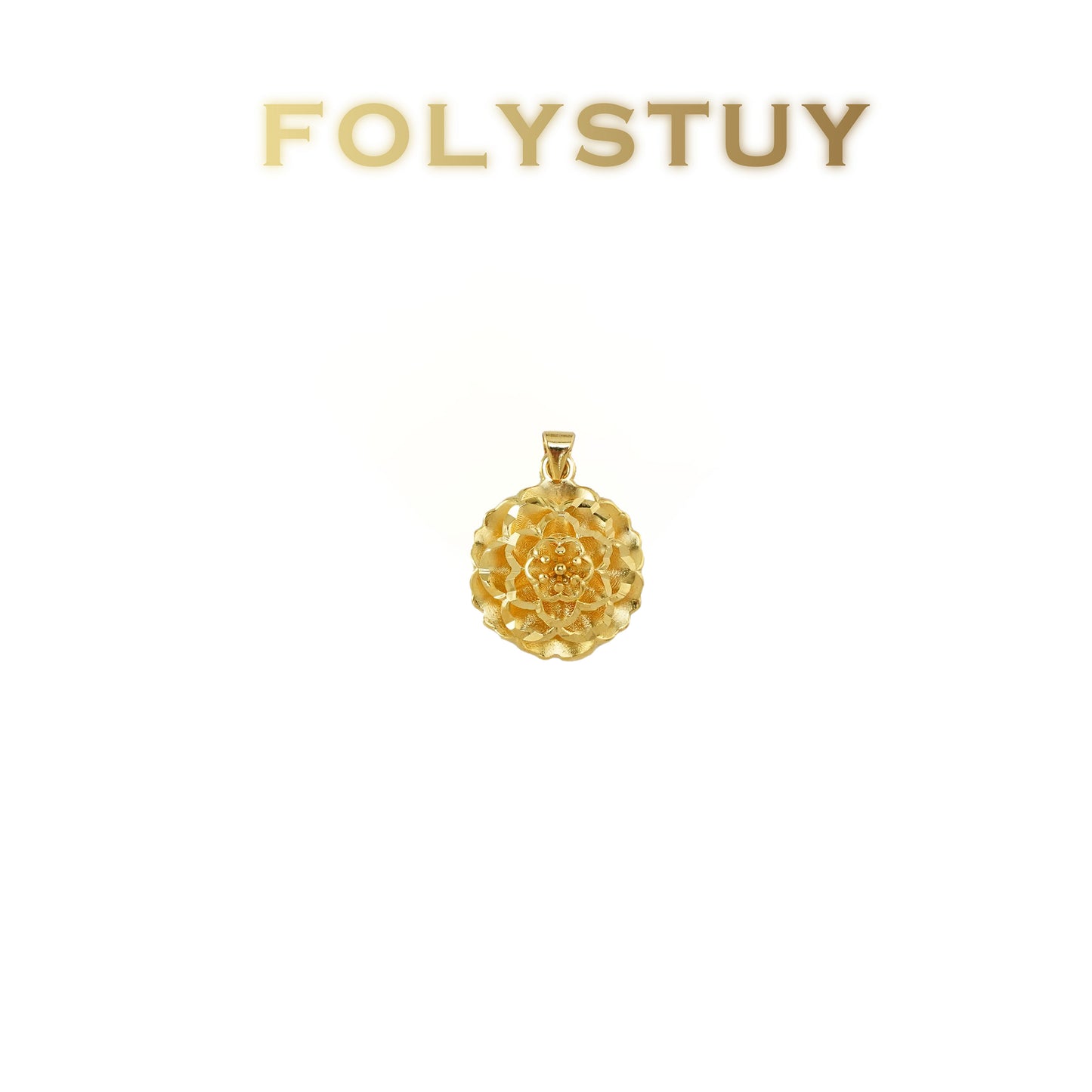 【FOLYSTUY(Y149)】24k gold filled Sunflower pendant rabbit necklace