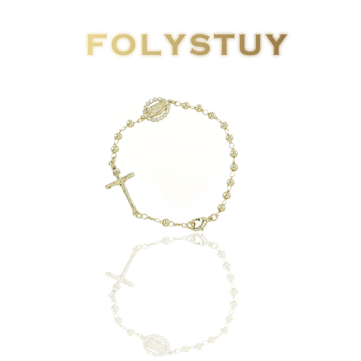 【FOLYSTUY(W175)】24k gold filled Sleek Cross Necklace