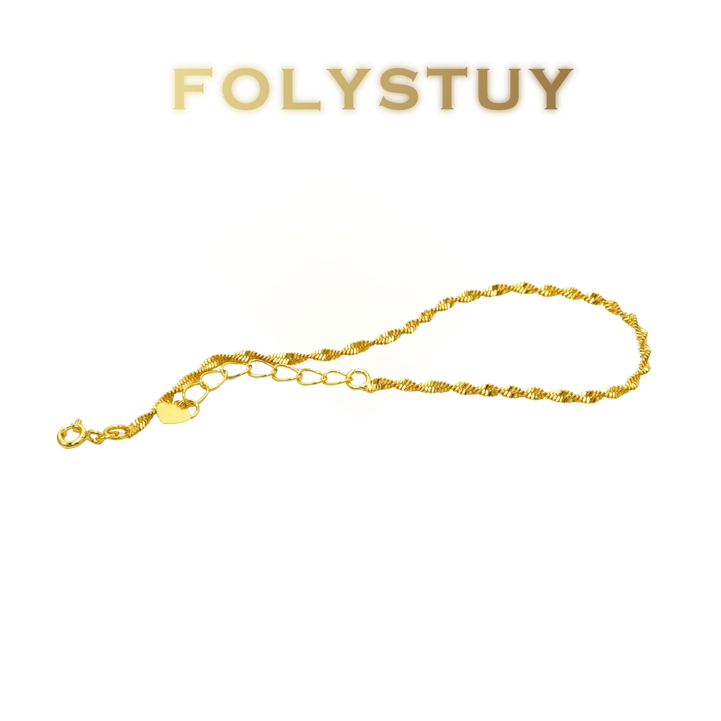 【FOLYSTUY (W166)】24k gold filled Water Ripple Bracelet