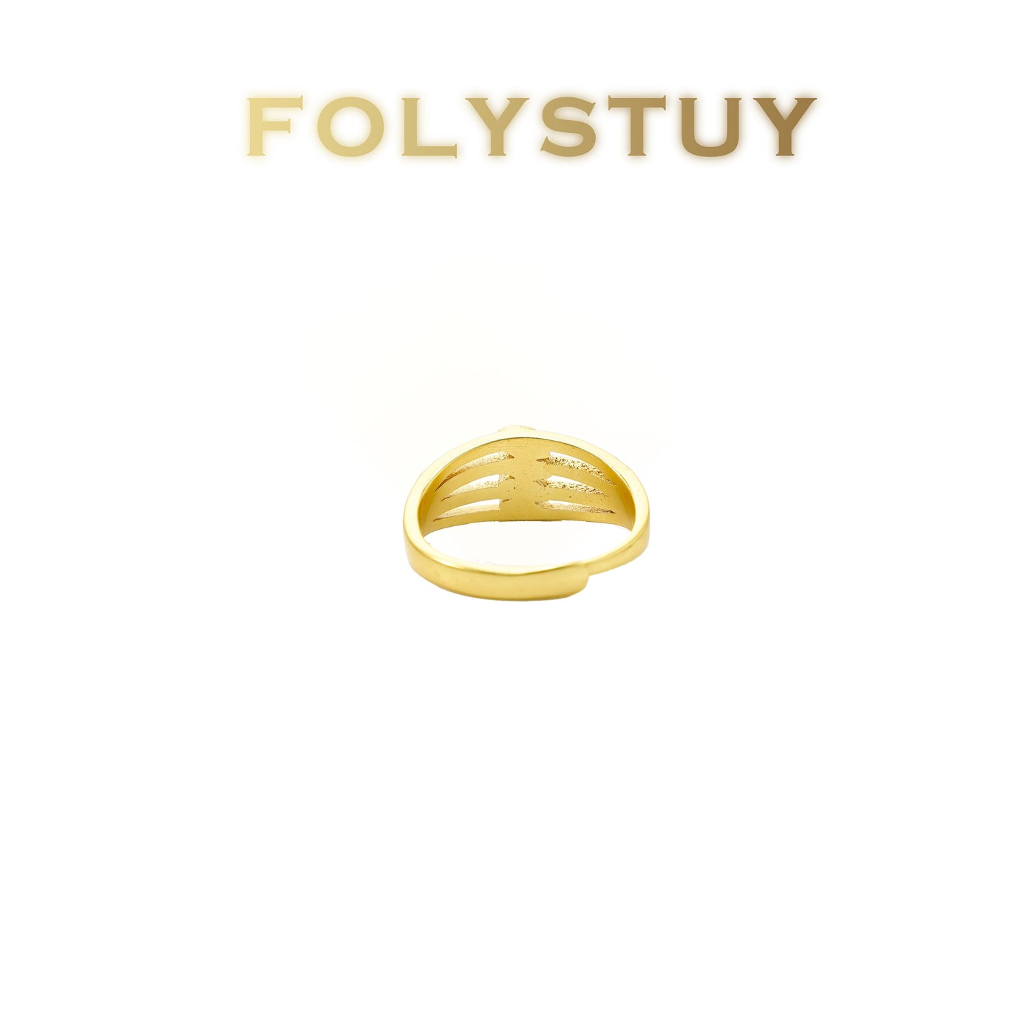 【FOLYSTUY(YNZ55)】24k gold filled Exquisitely Designed Ancient Three-in-one ring